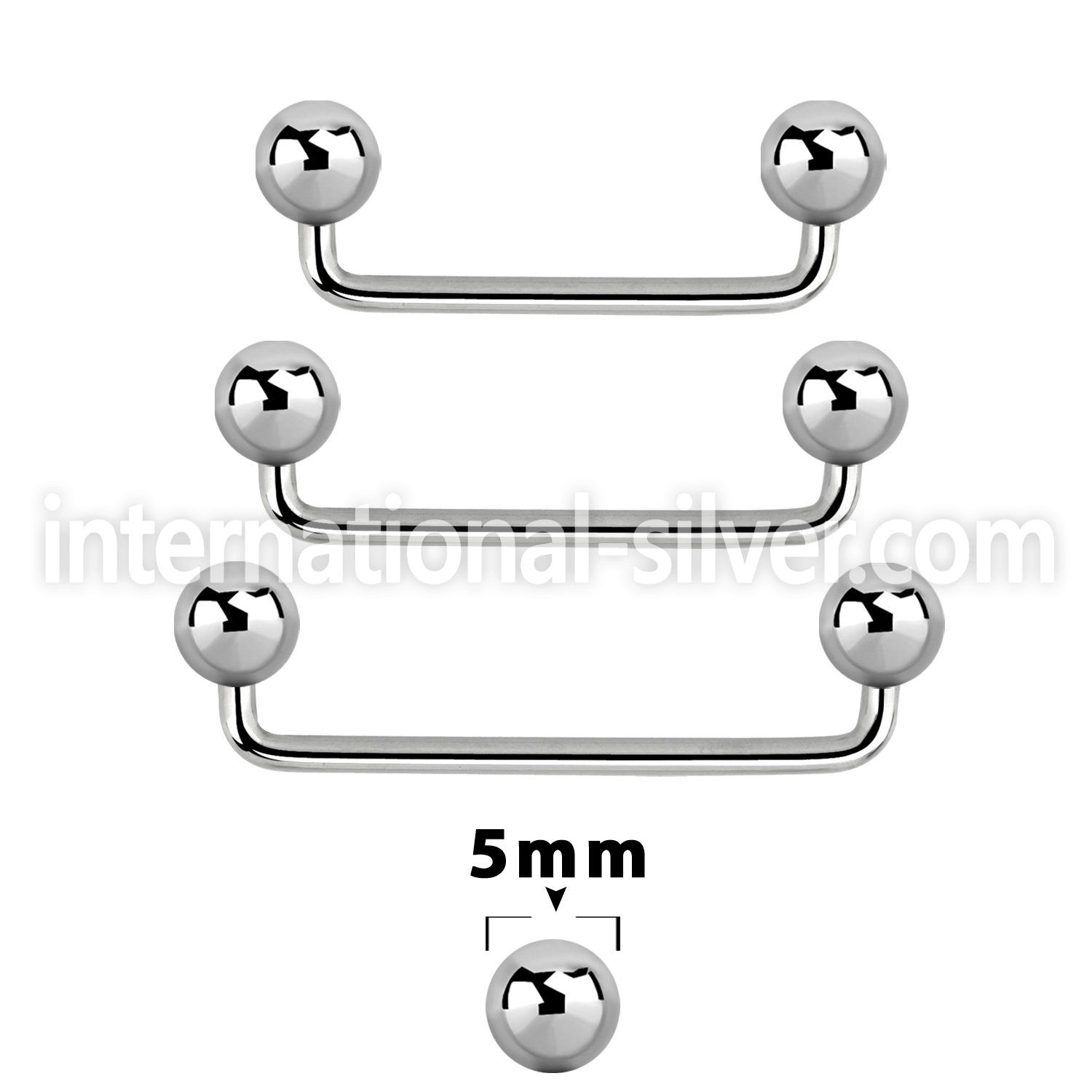 sudb5 straight barbells surgical steel 316l surface piercings
