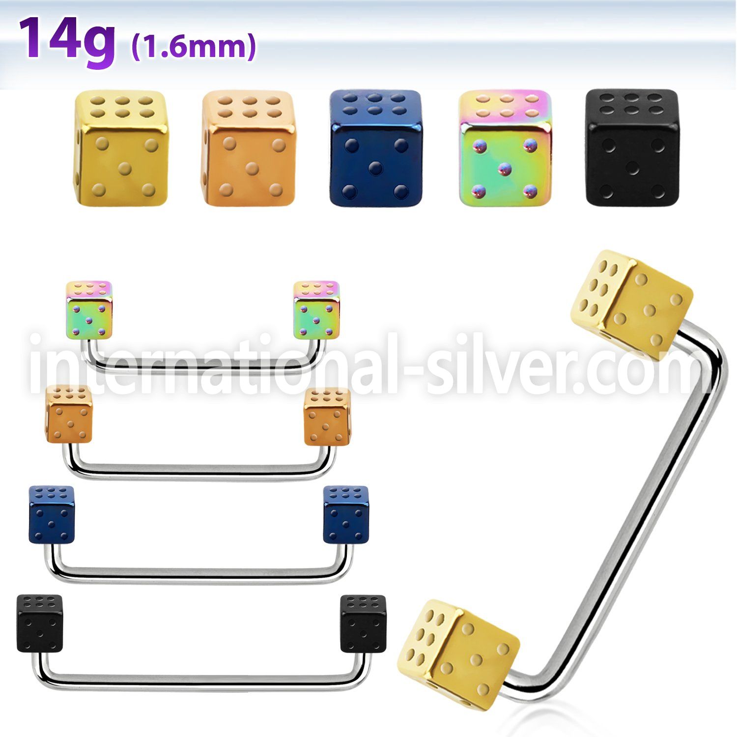 suddt5 surface piercing anodized surgical steel 316l surface piercings