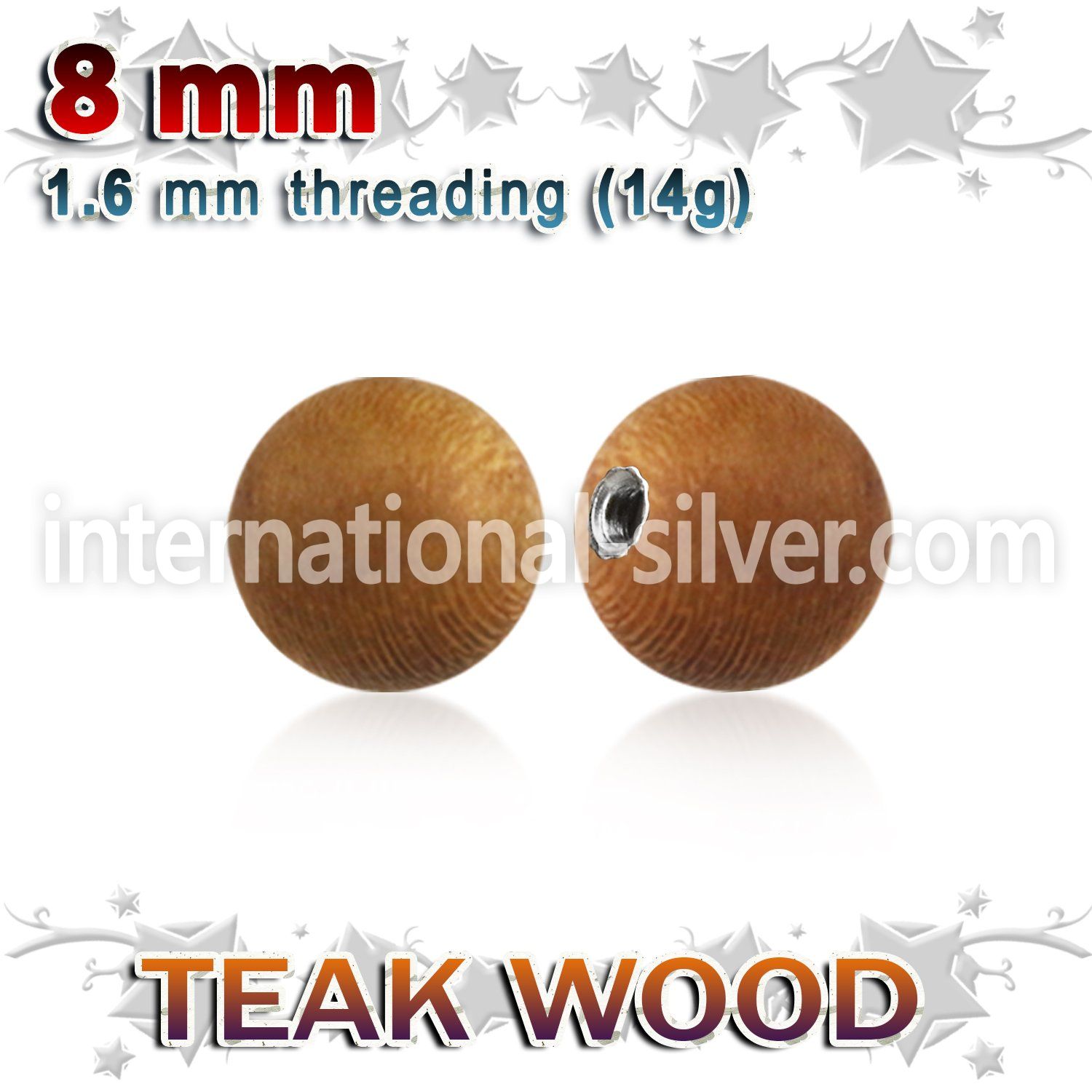 teball8 loose body jewelry parts organic body jewelry 