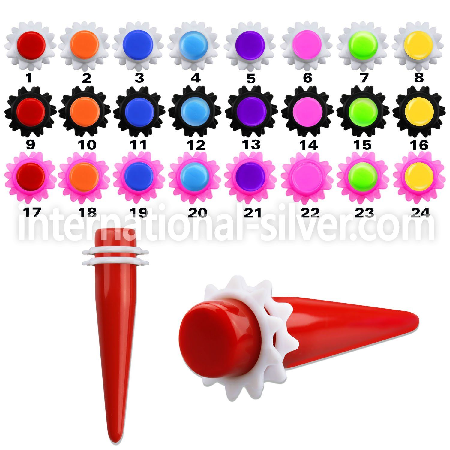 tpsvr tapers acrylic body jewelry ear lobe