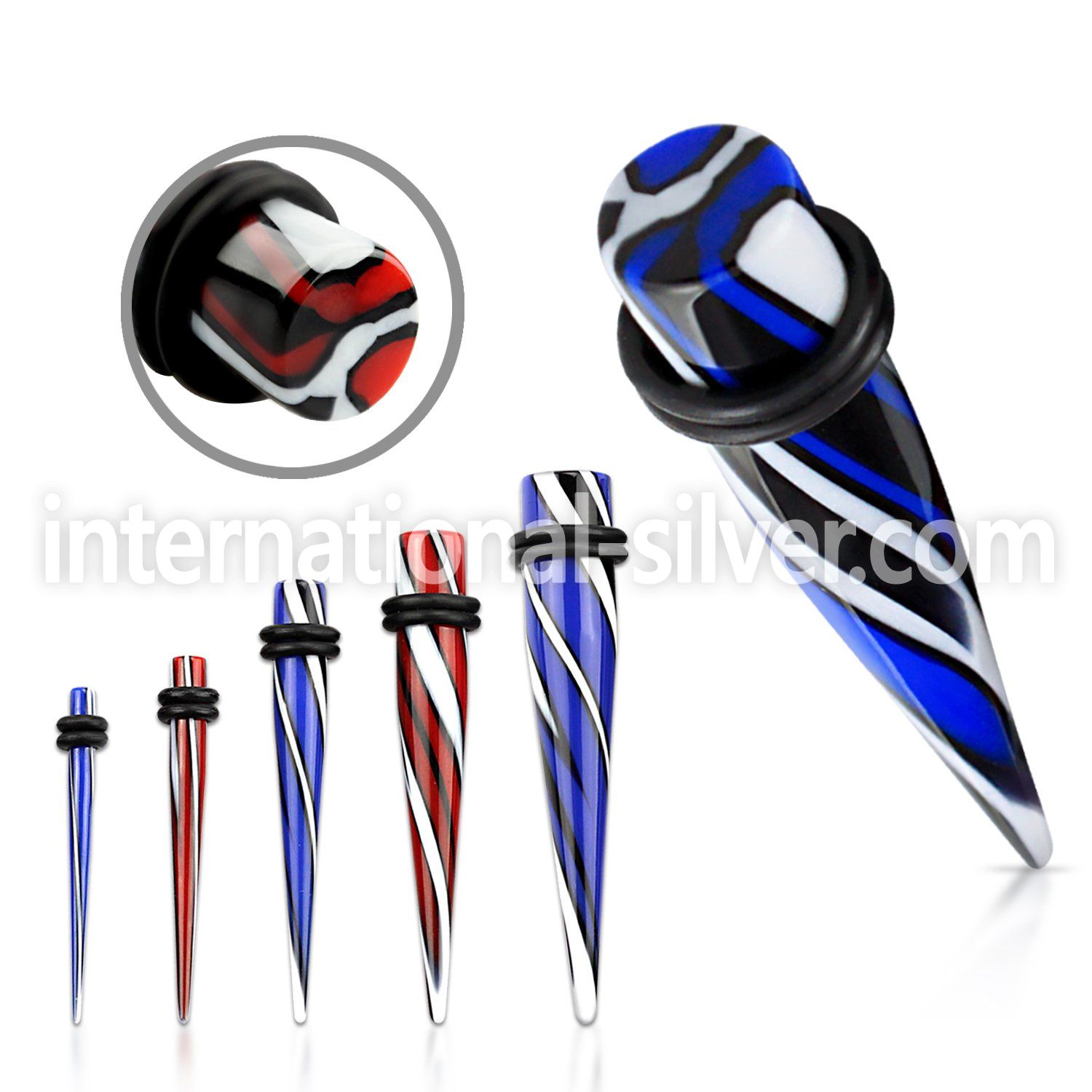 tpva tapers acrylic body jewelry ear lobe