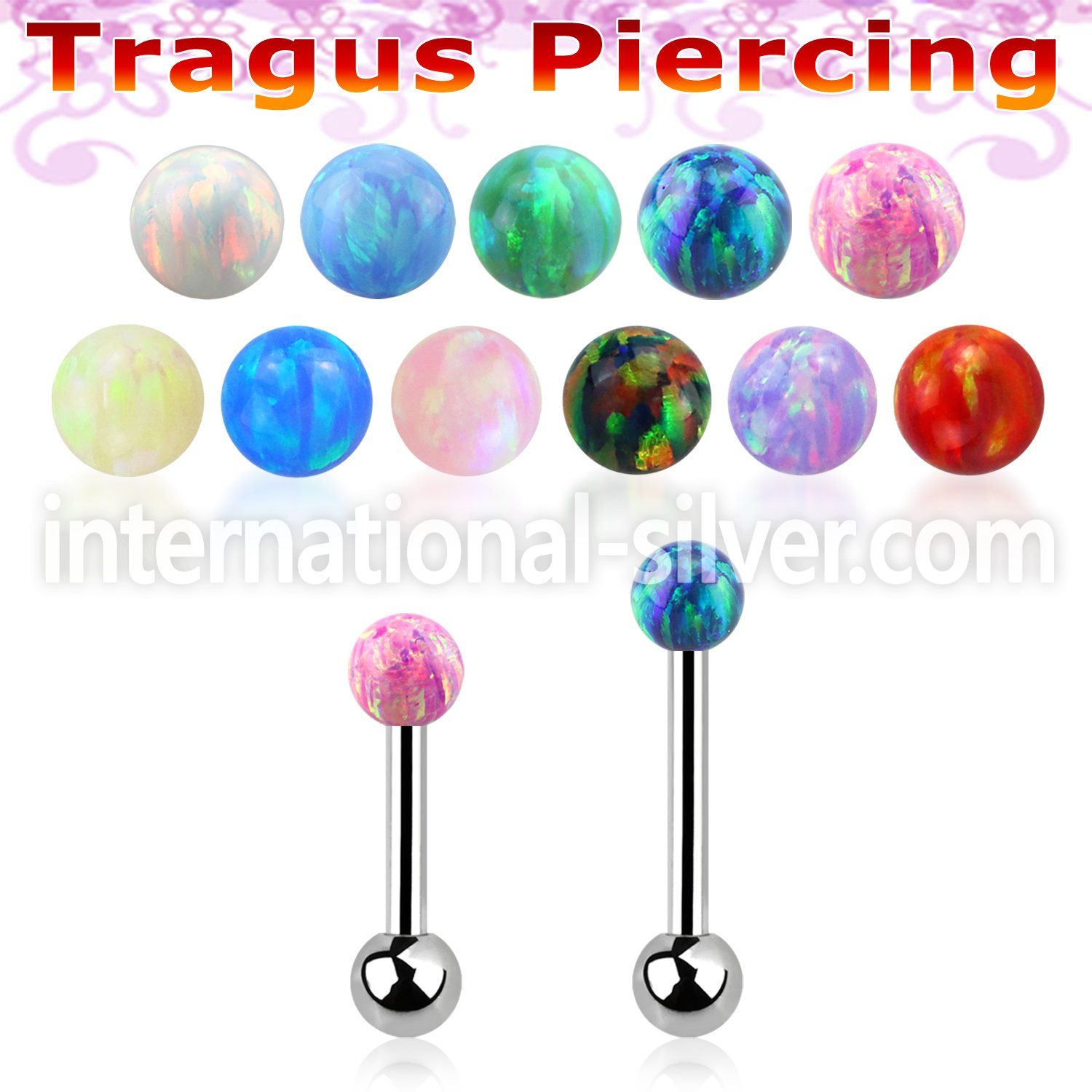 trgop3ss surgical steel barbells tragus piercing