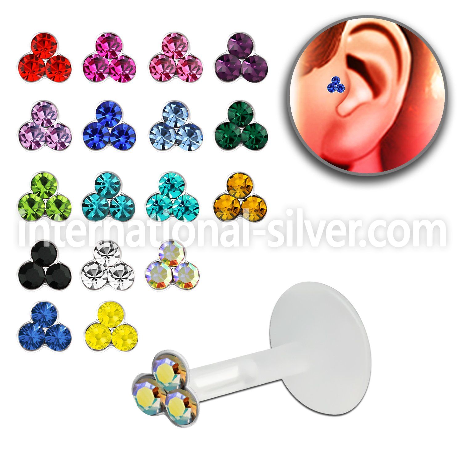 trgs10 labrets lip rings bioflex ptfe tragus