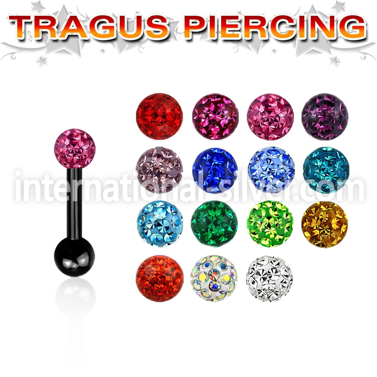 trgt7 straight barbells anodized surgical steel 316l tragus