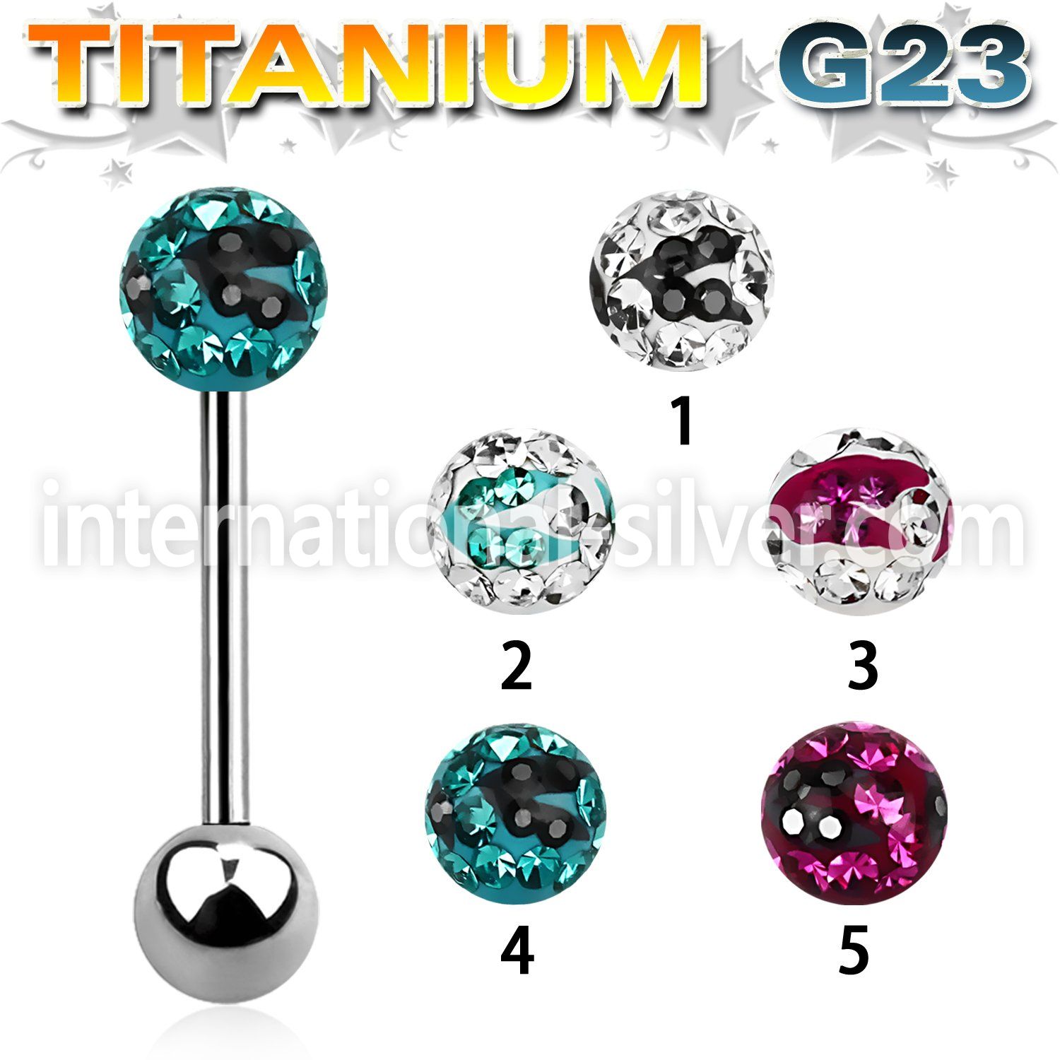 ubbfr6c straight barbells titanium g23 implant grade tongue