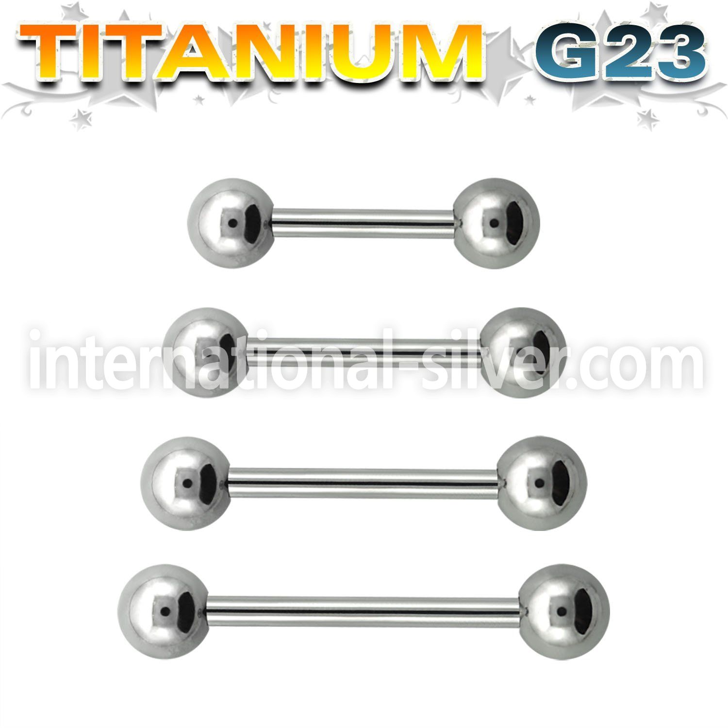 ubbnpg straight barbells titanium g23 implant grade nipple