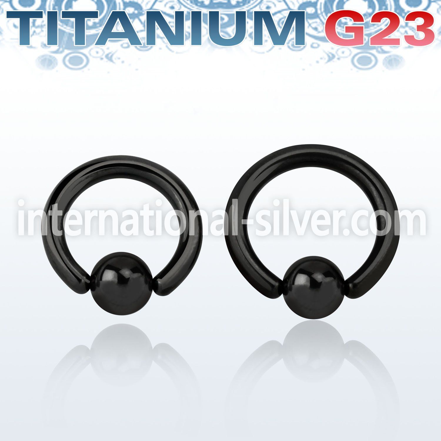 ubcrt8 hoops captive rings anodized titanium g23 implant grade ear lobe