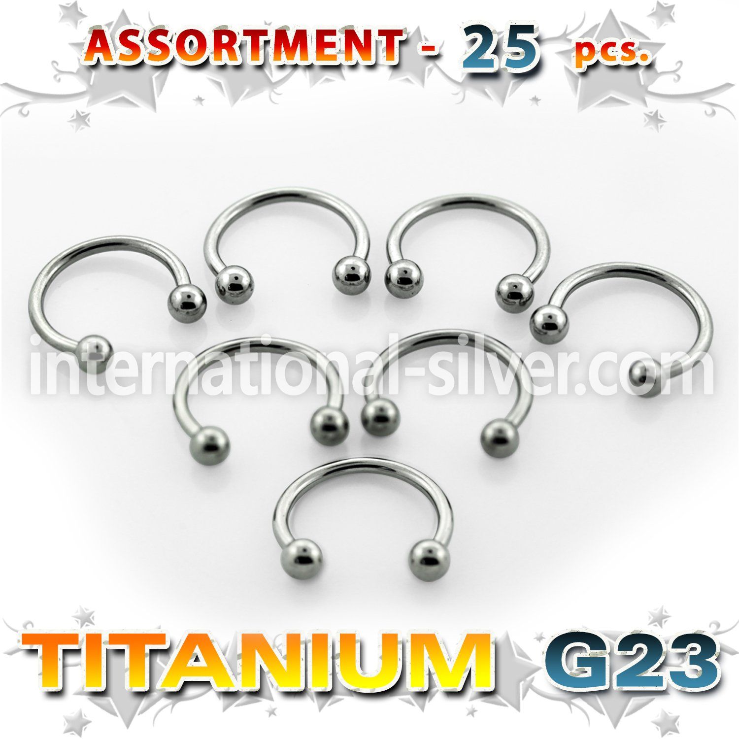 ublk22 horseshoes titanium g23 implant grade belly button
