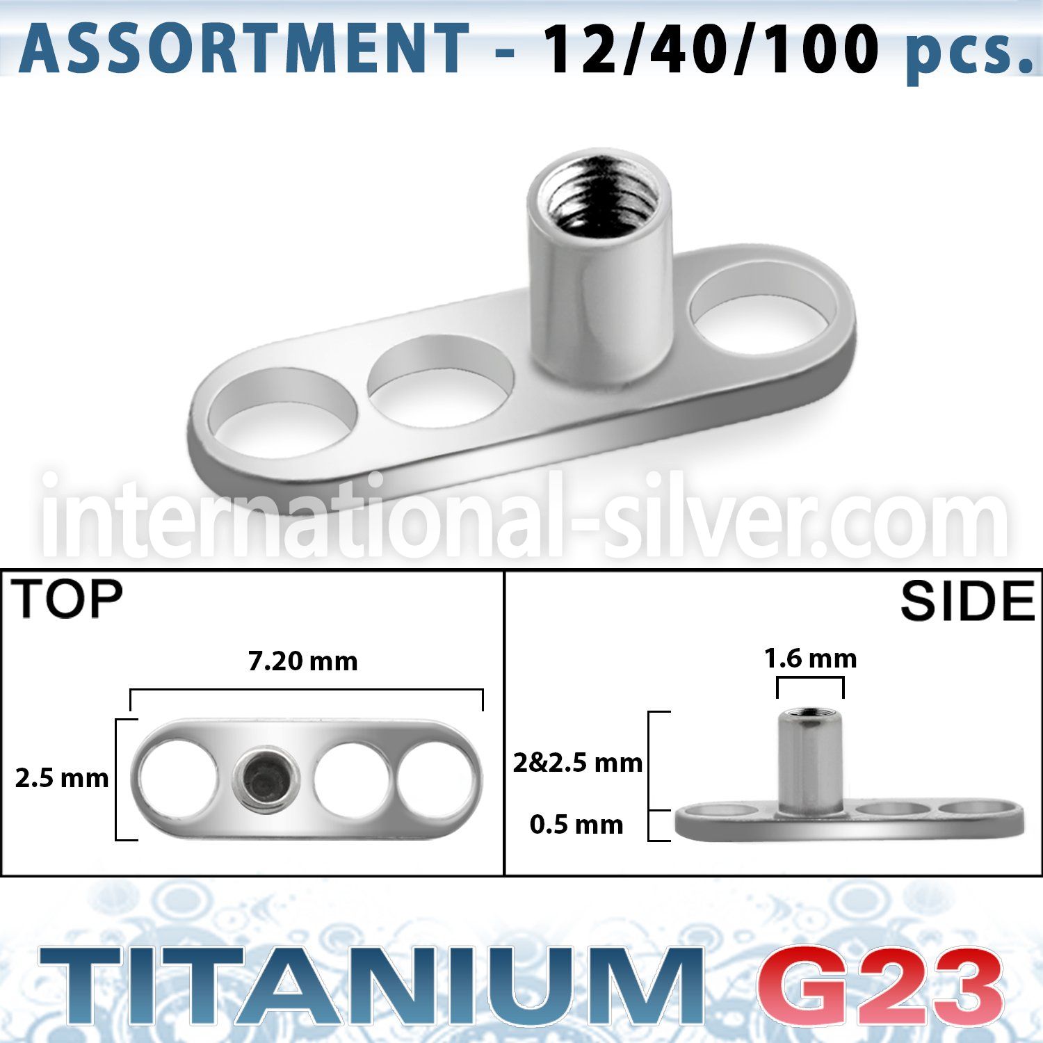 ublk303 dermals titanium g23 implant grade belly button