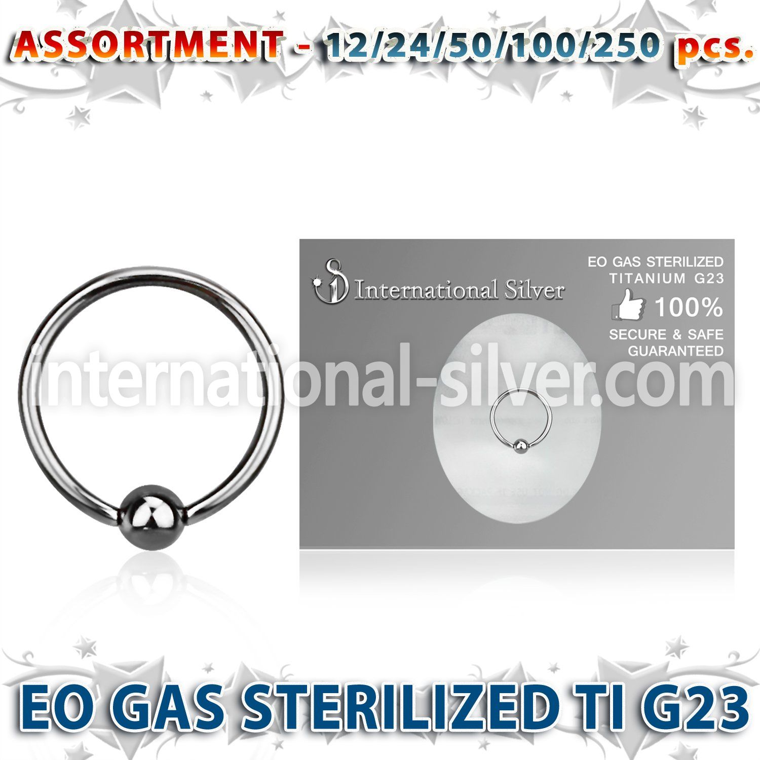 ublk478 hoops captive rings titanium g23 implant grade ear lobe