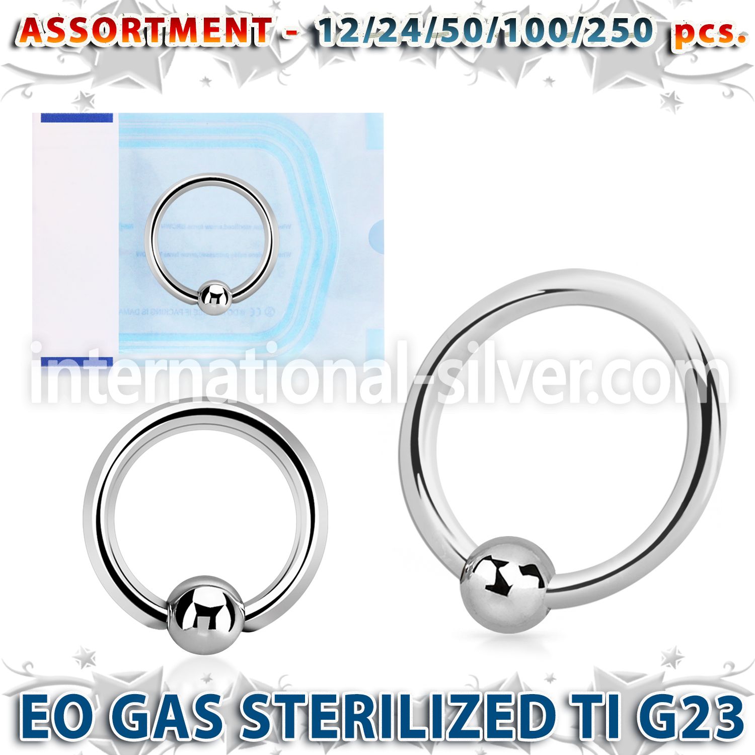 ublk488 hoops captive rings titanium g23 implant grade ear lobe