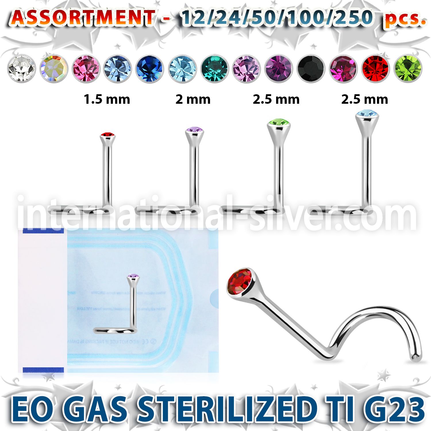 ublk490 l shape nose studs titanium g23 implant grade nose