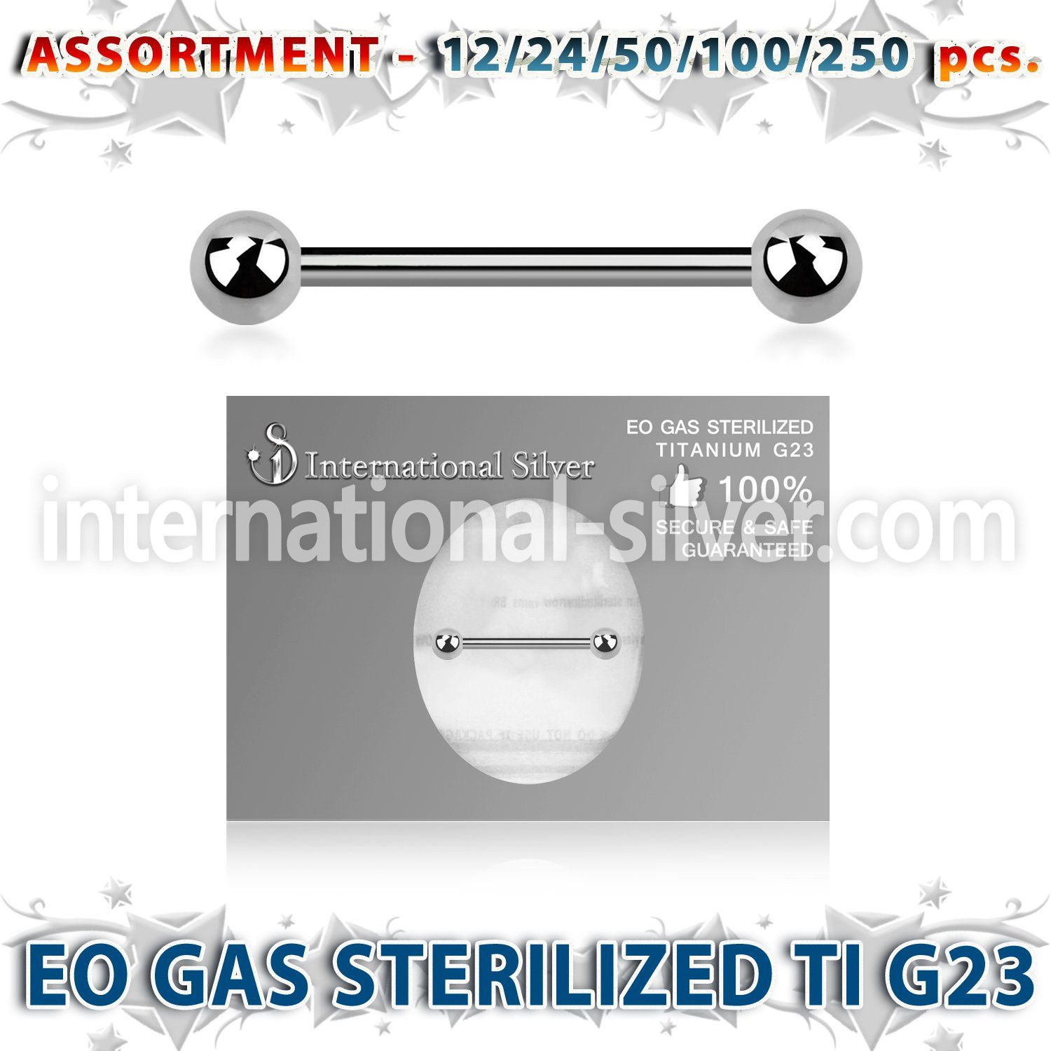 ublk673 titanium industrial surface barbell bars internal