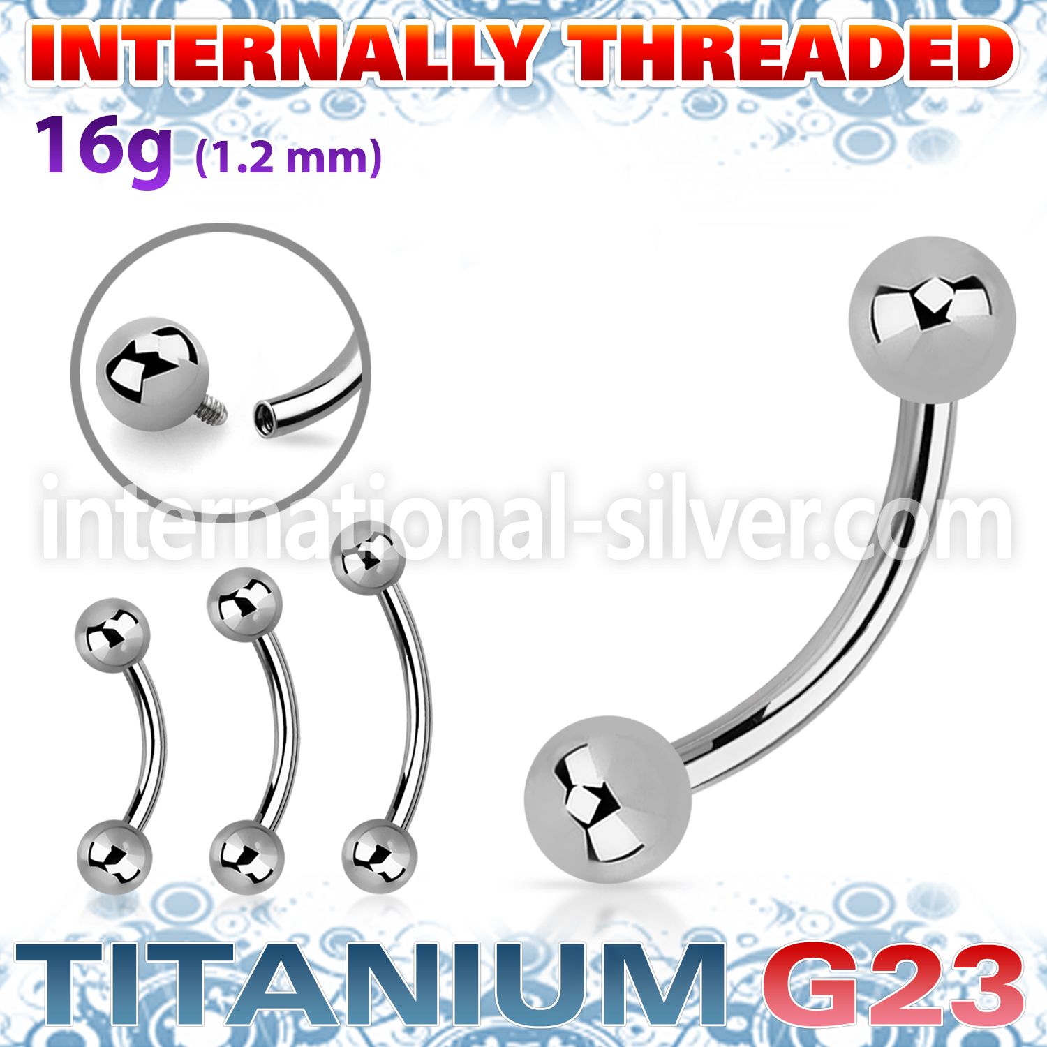 ubnebin titanium g23 banana 3mm balls