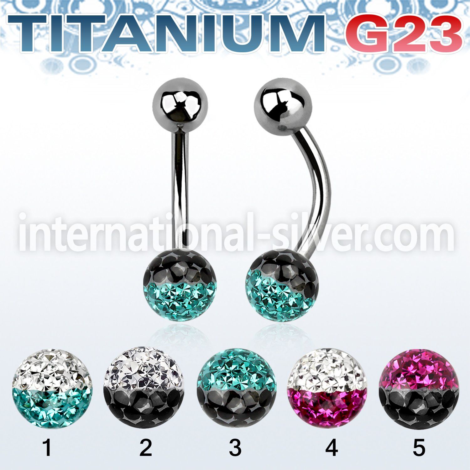 ubnfr6e belly rings titanium g23 implant grade belly button
