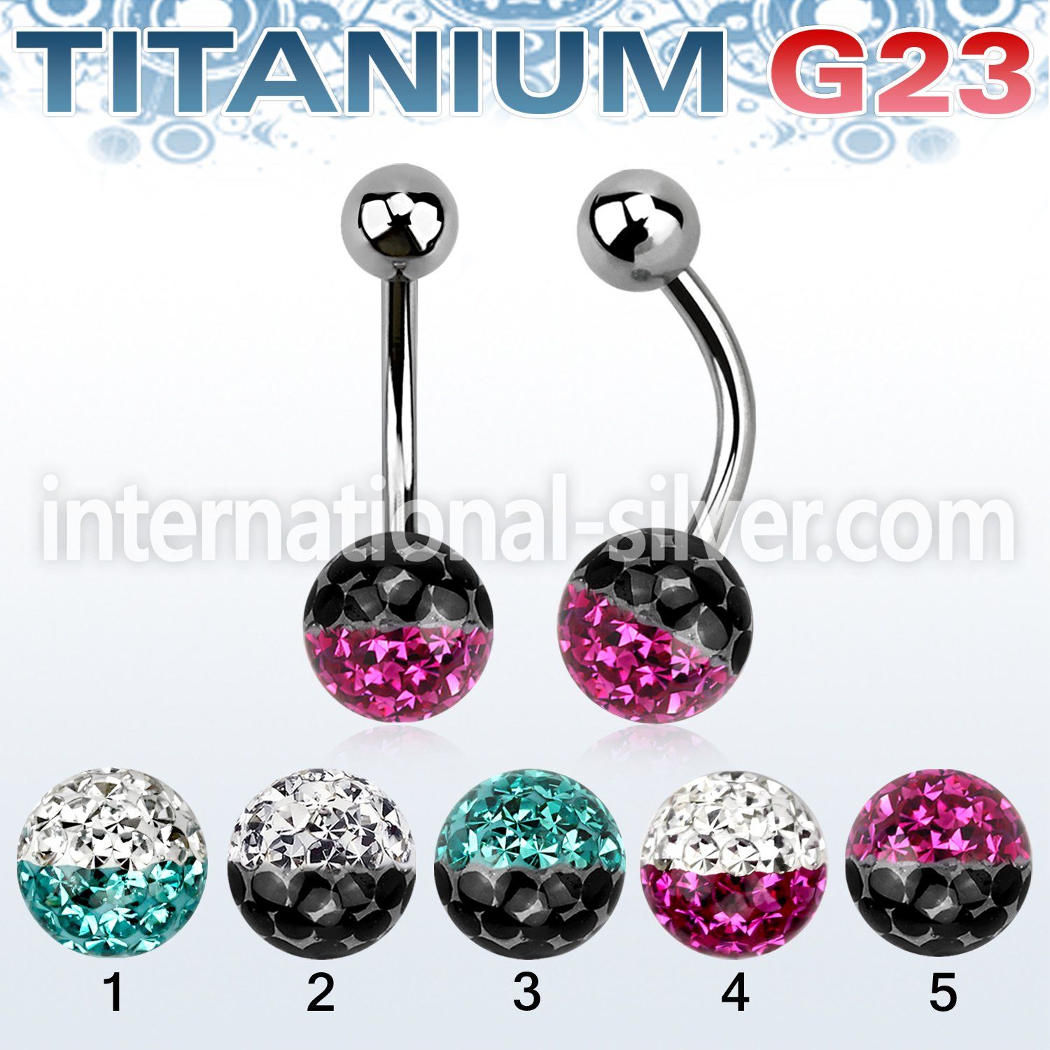ubnfr8e belly rings titanium g23 implant grade belly button