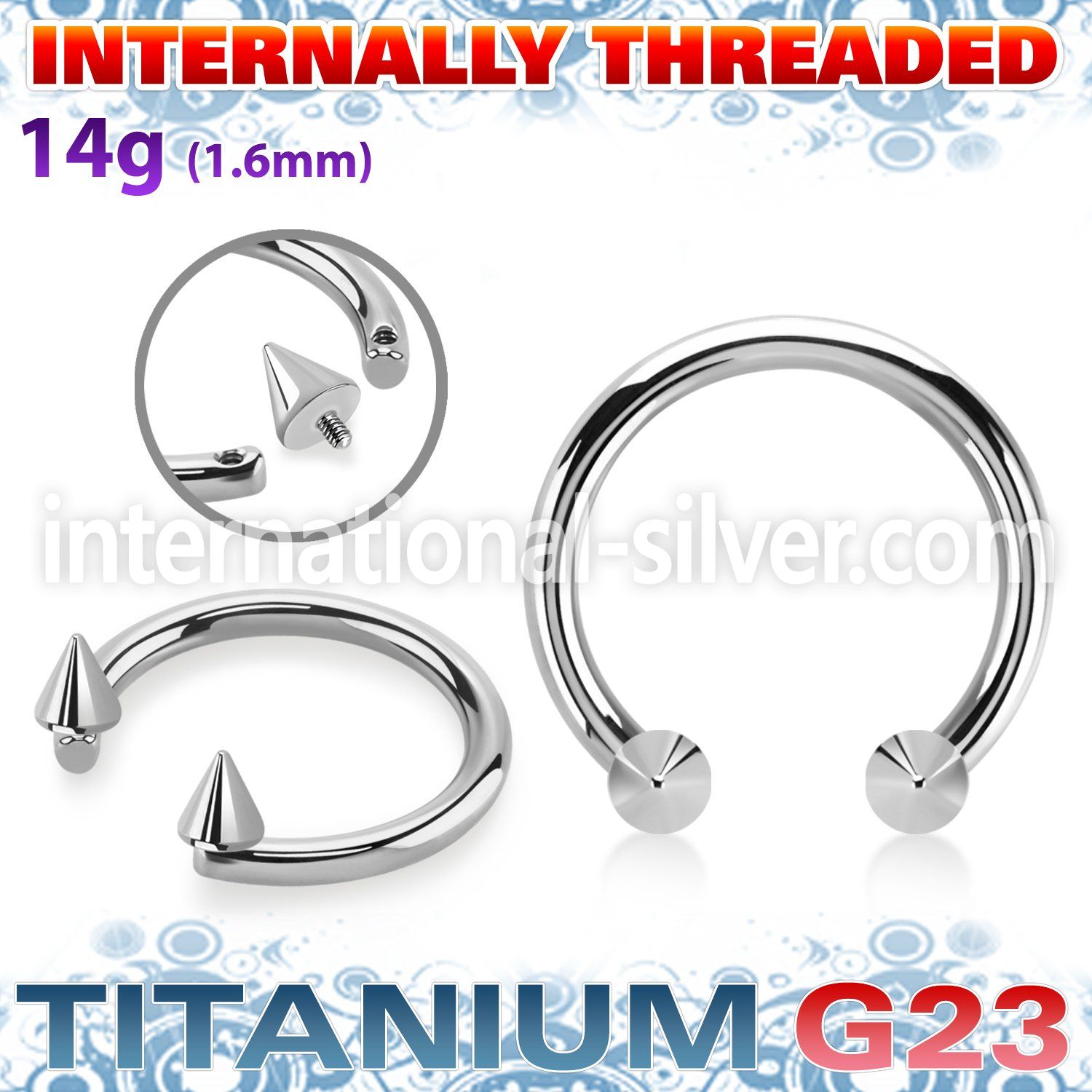 ucbcnih3 titanium horseshoe 3mm cones internal