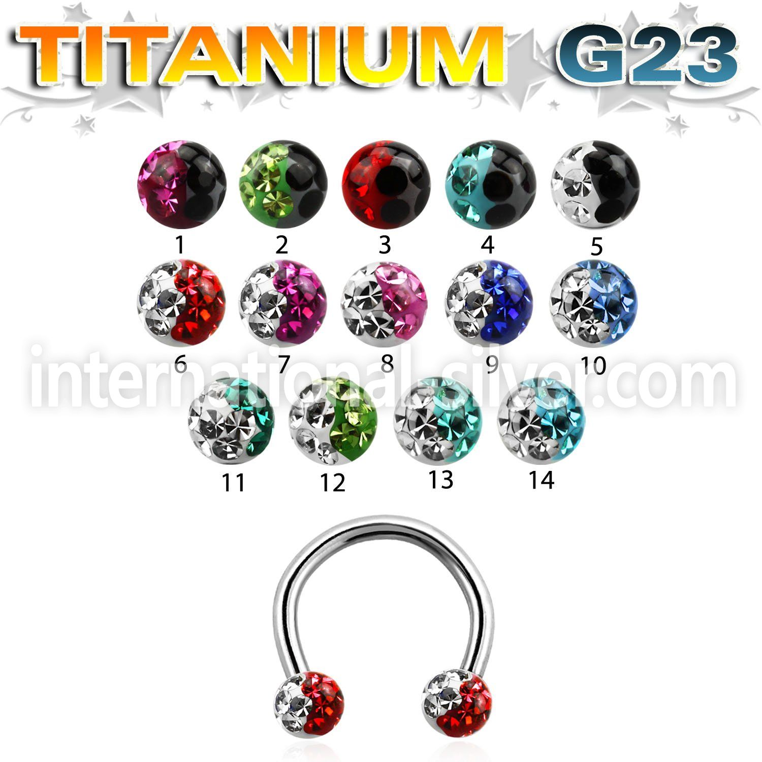 ucbfr3e horseshoes titanium g23 implant grade belly button