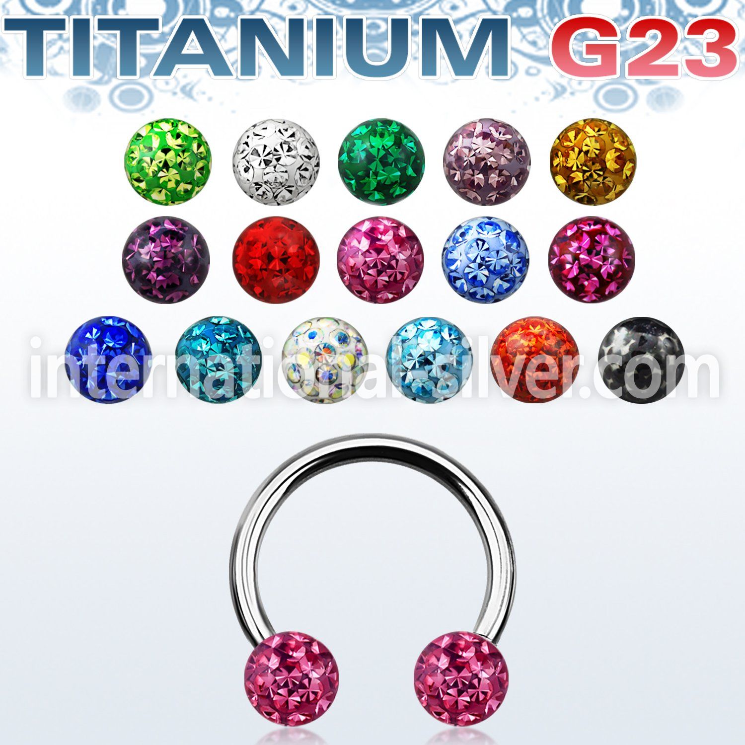 ucbfr5 horseshoes titanium g23 implant grade belly button