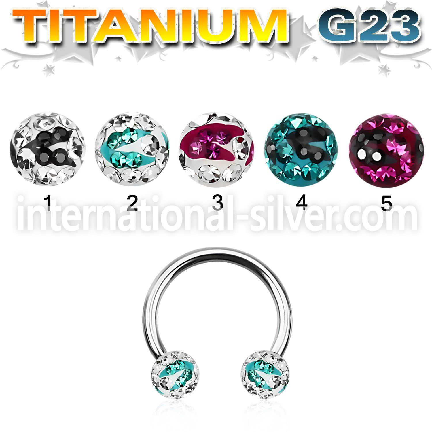 ucbfr5c horseshoes titanium g23 implant grade ear lobe