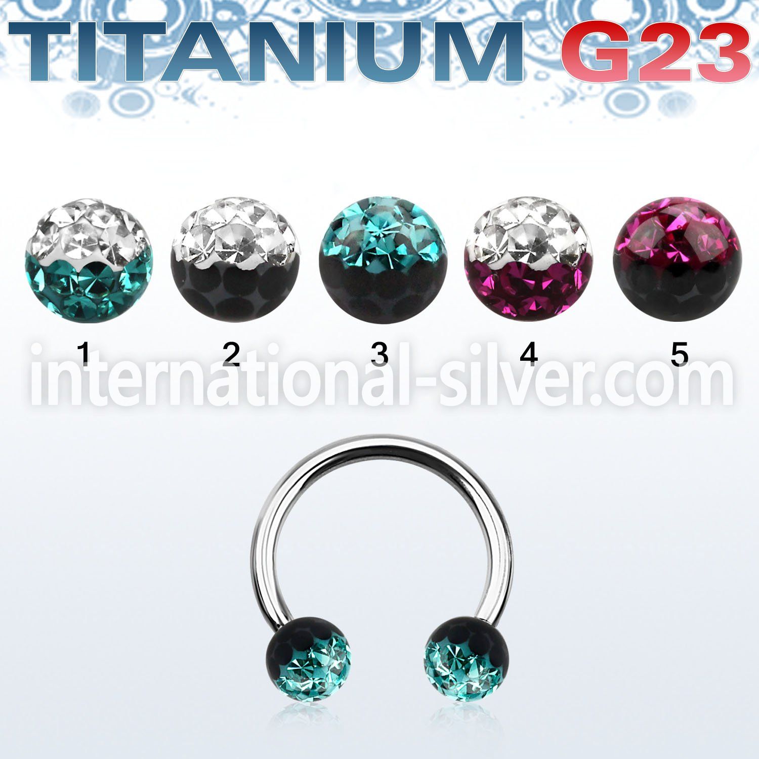 ucbfr5e horseshoes titanium g23 implant grade belly button