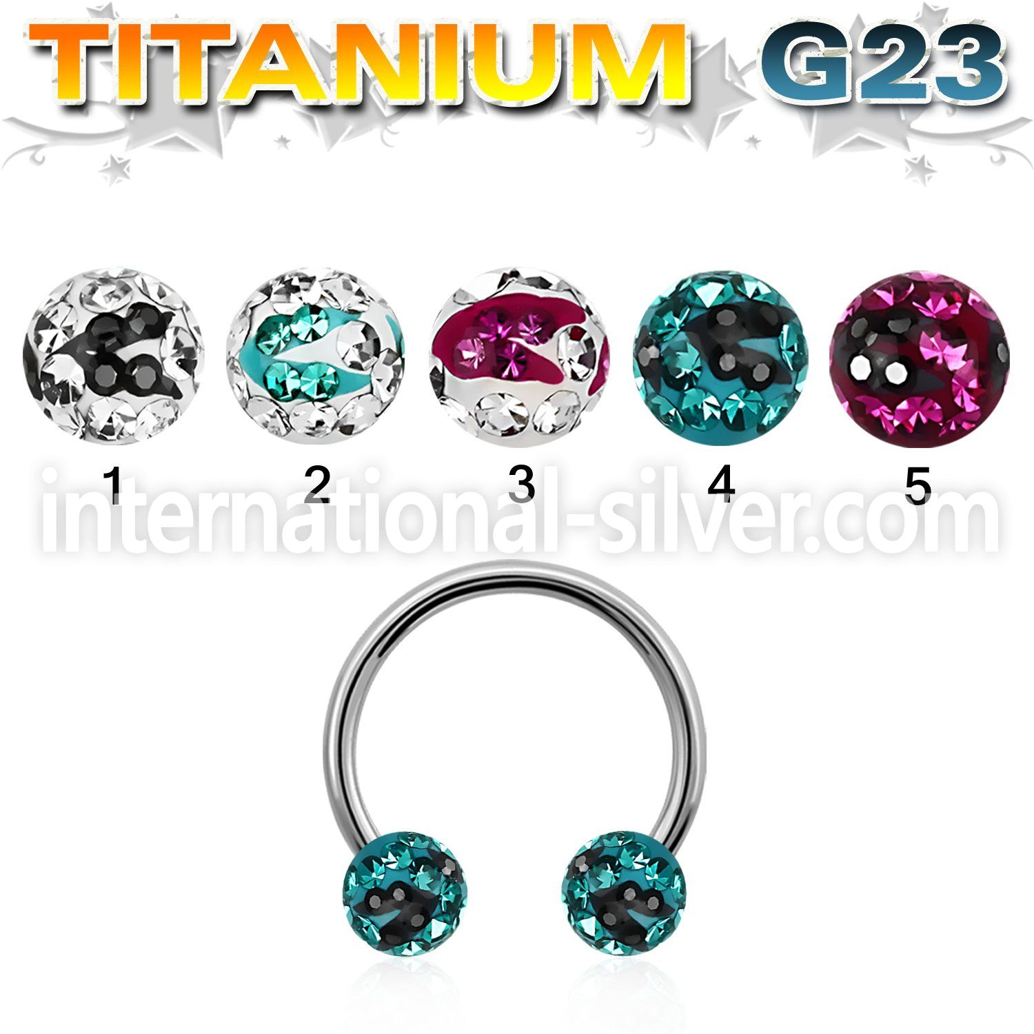 ucbfr6c horseshoes titanium g23 implant grade ear lobe
