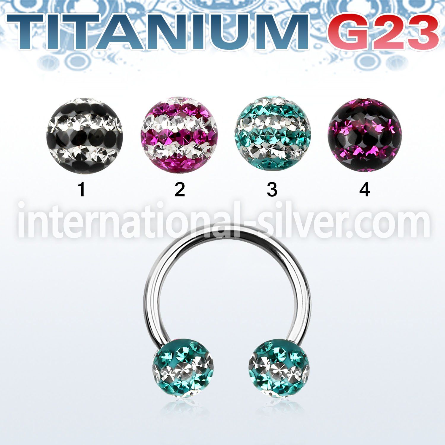 ucbfr6d horseshoes titanium g23 implant grade belly button