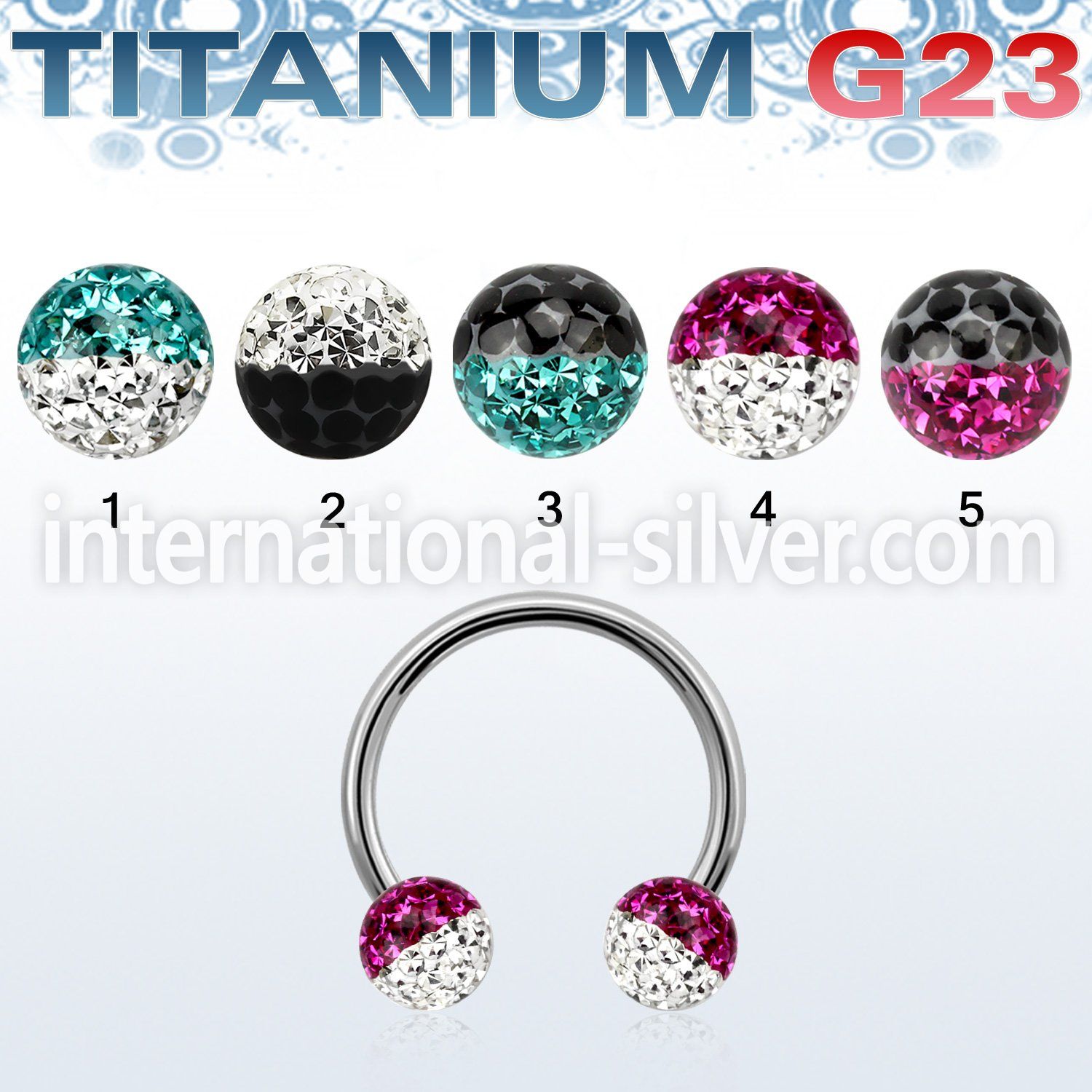 ucbfr6e horseshoes titanium g23 implant grade belly button