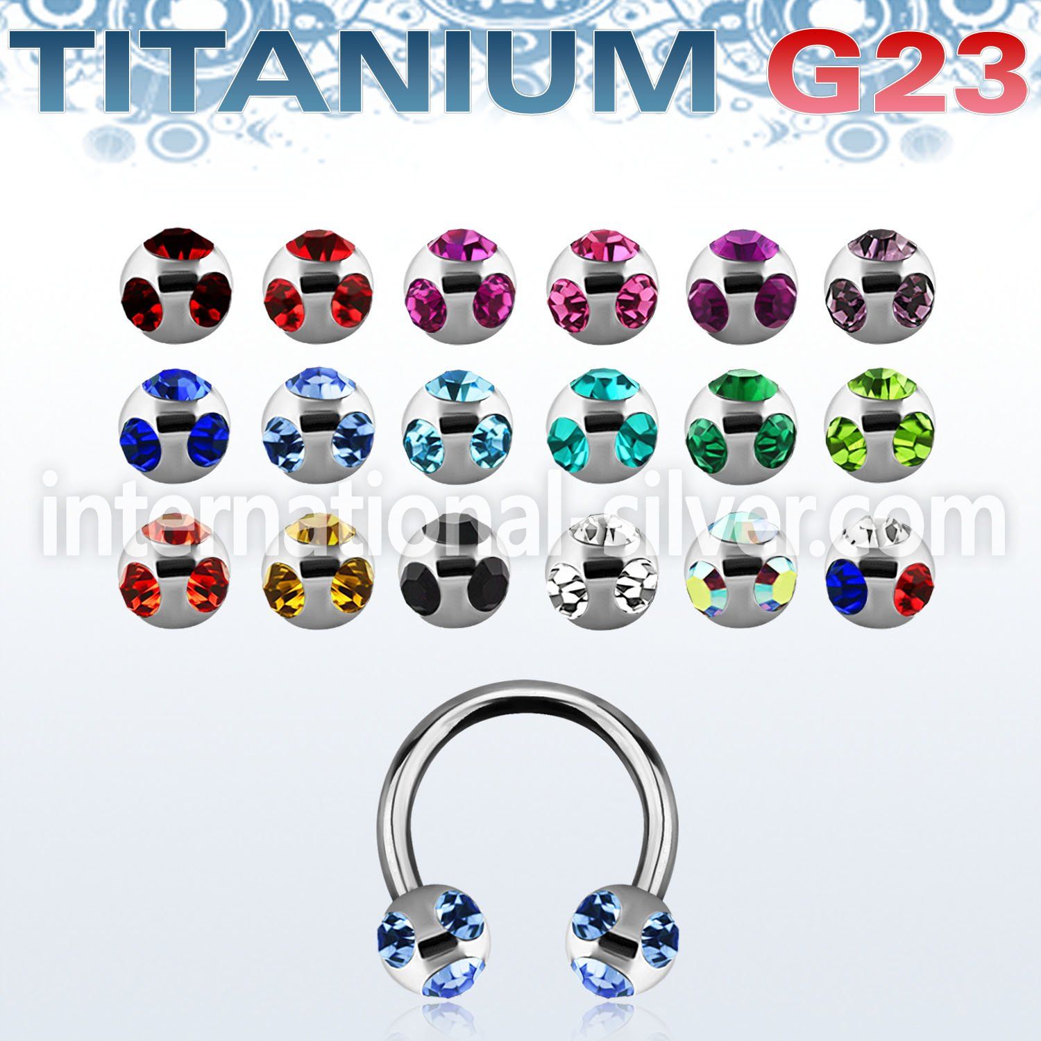 ucbjb5 surface piercing titanium g23 implant grade septum