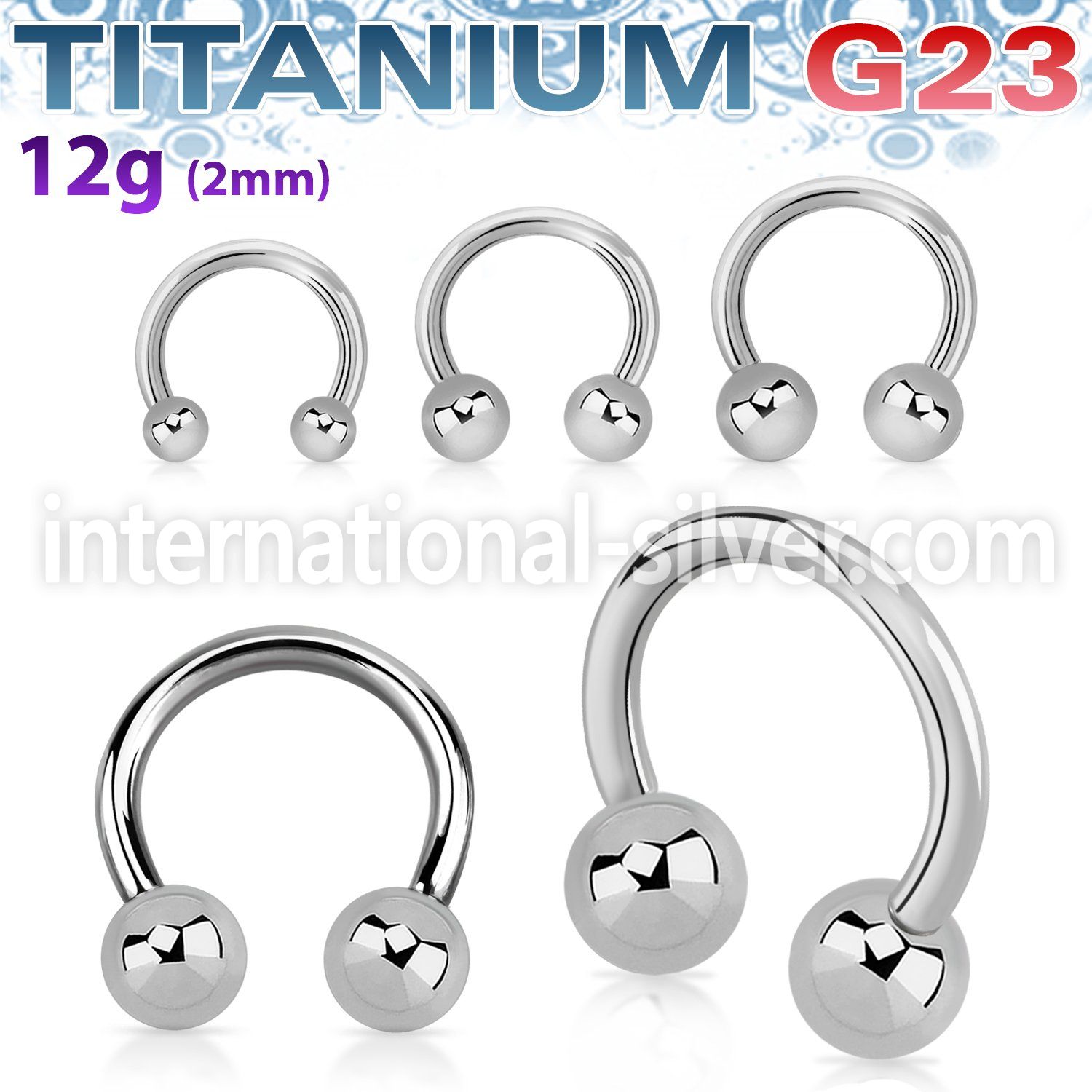 ucbr12 horseshoes titanium g23 implant grade ear lobe