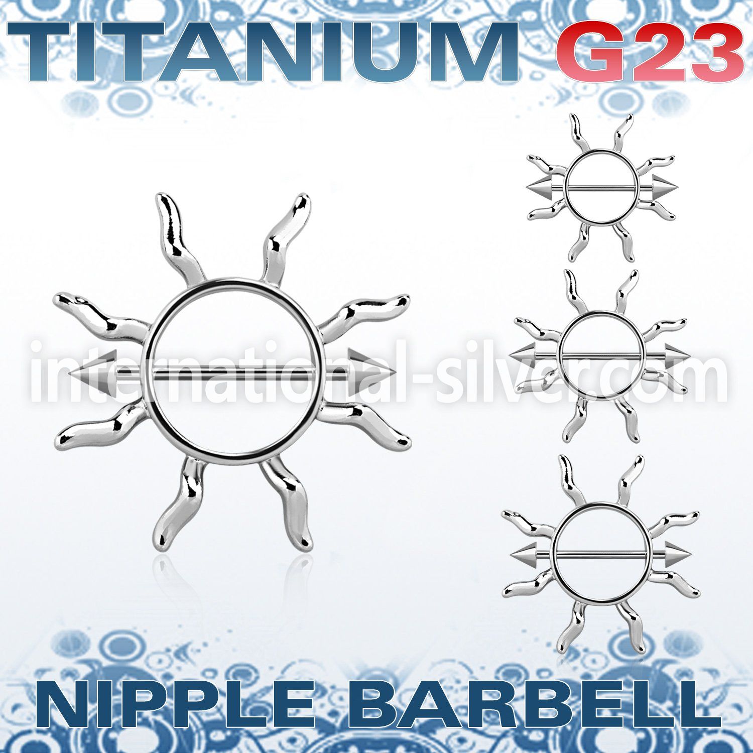 ucnp104 straight barbells titanium g23 implant grade nipple