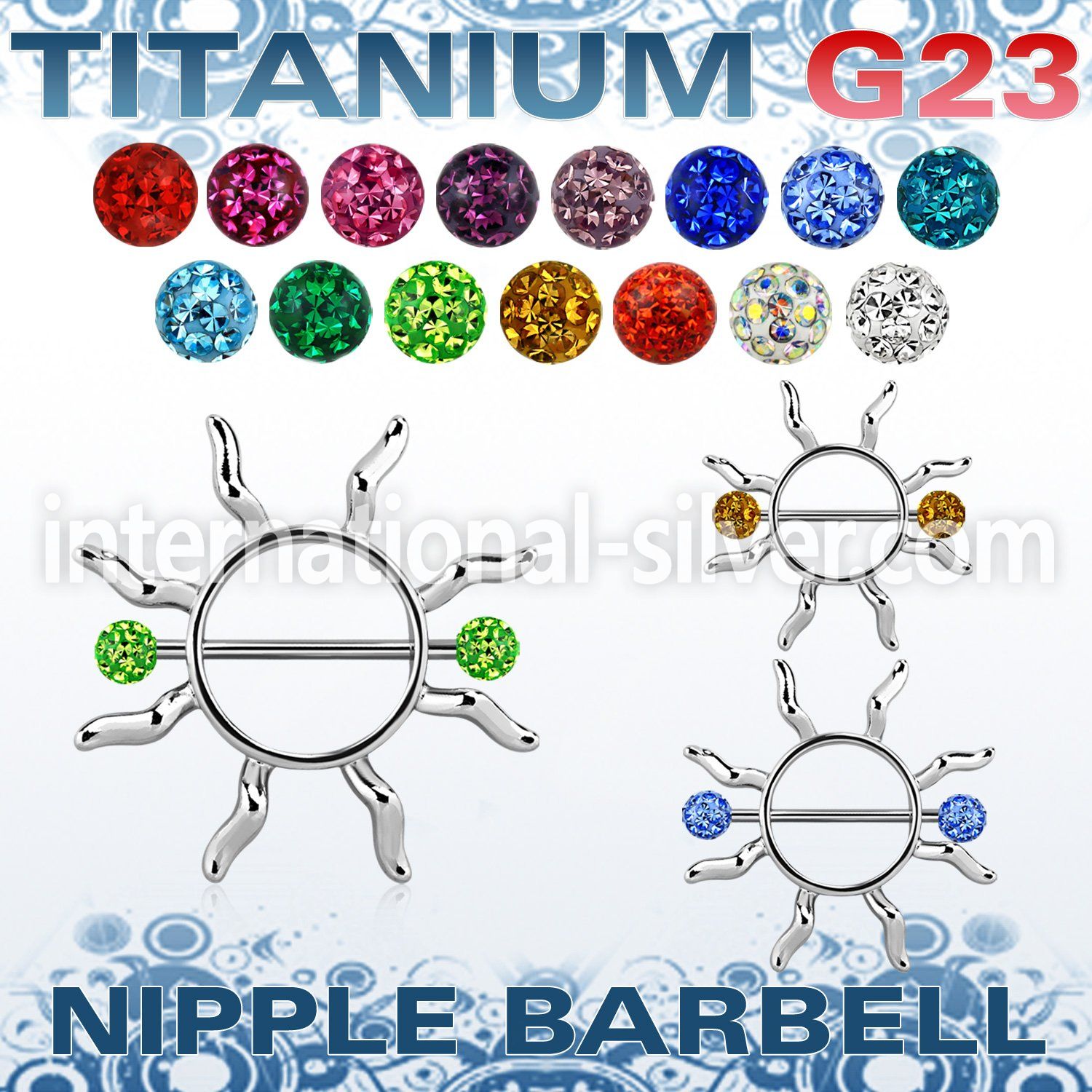 ufnp104 straight barbells titanium g23 implant grade nipple