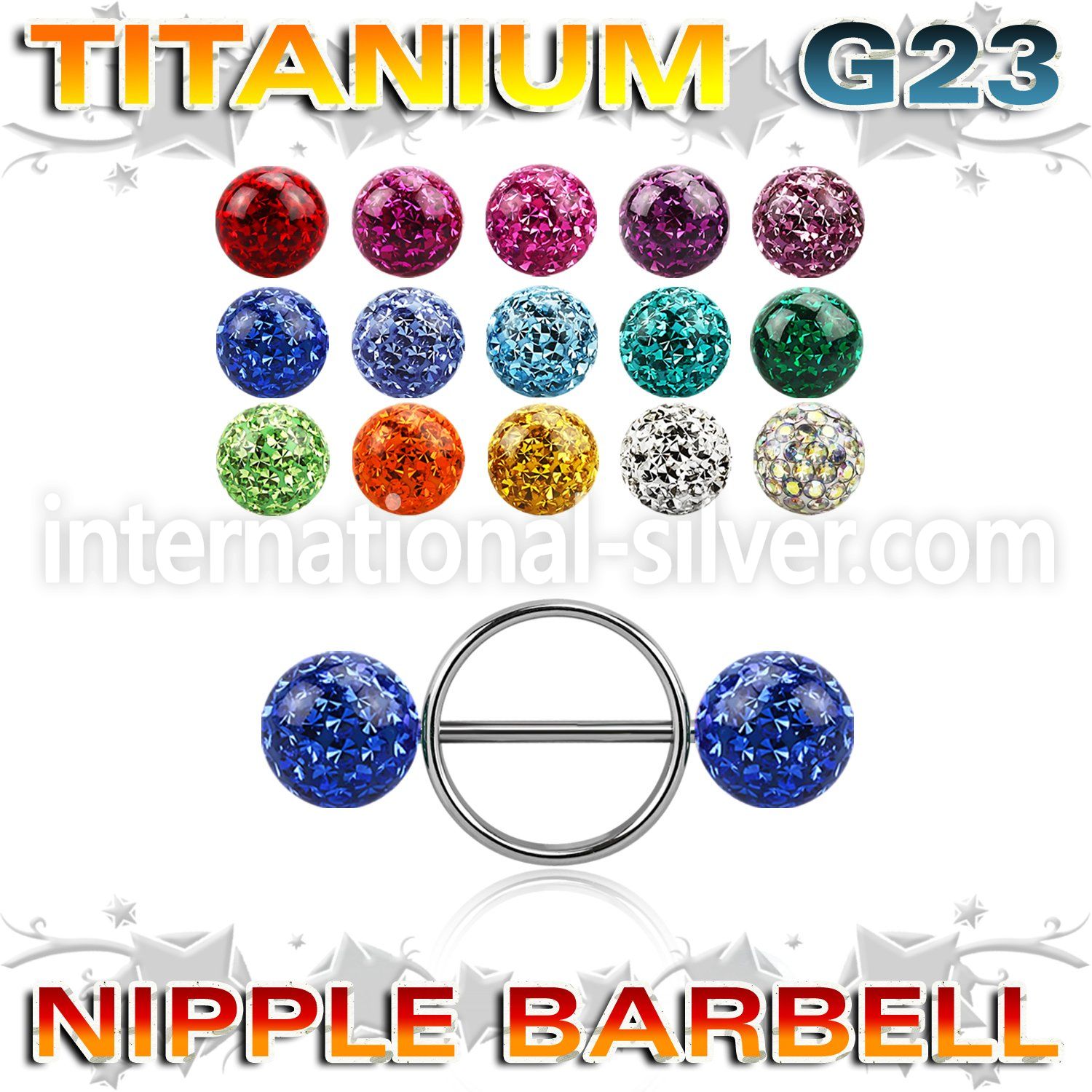 ufnpe10 straight barbells titanium g23 implant grade nipple