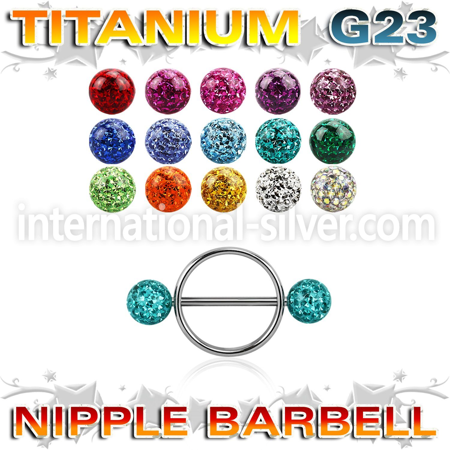 ufnpe5 straight barbells titanium g23 implant grade nipple