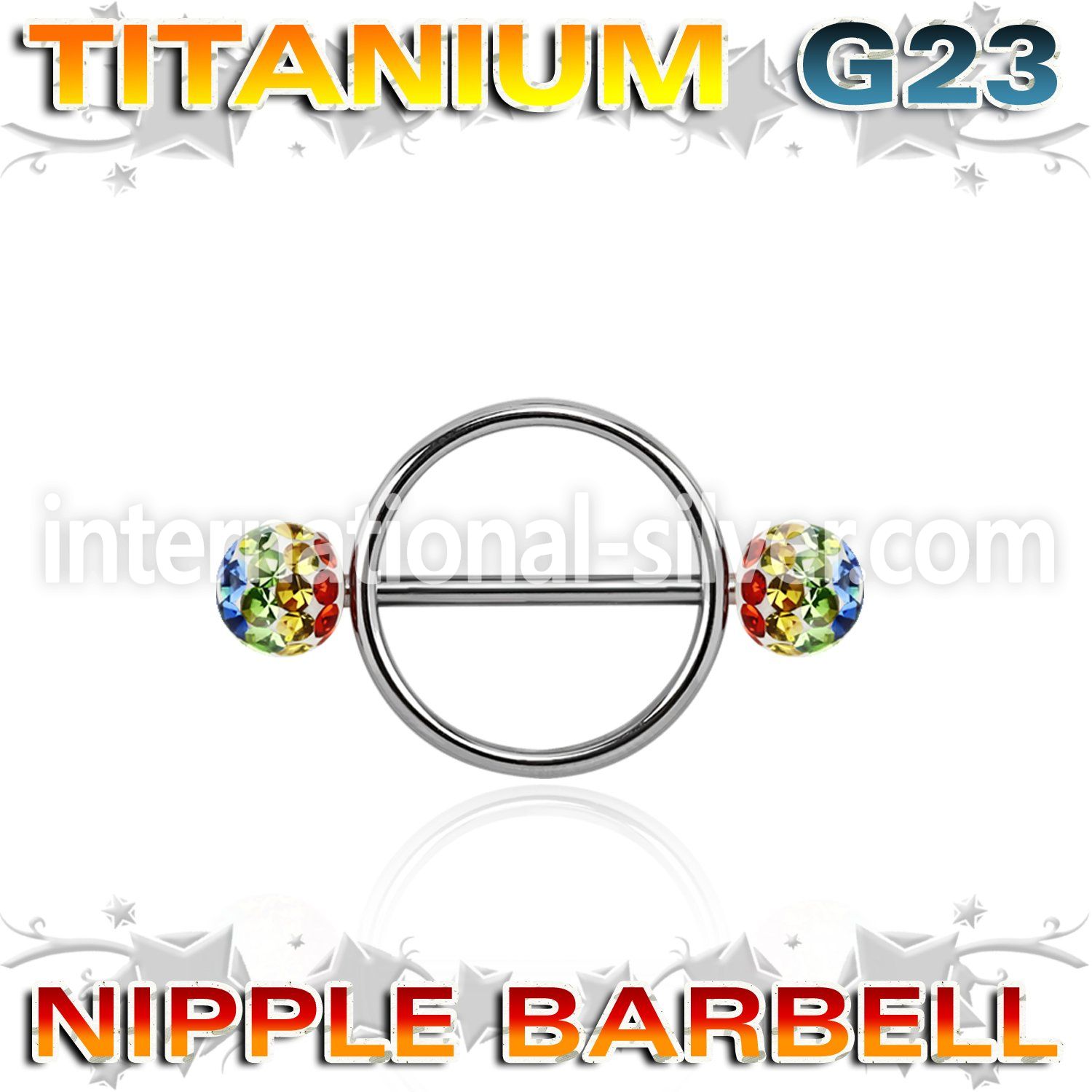 ugfnpe6 straight barbells titanium g23 implant grade nipple