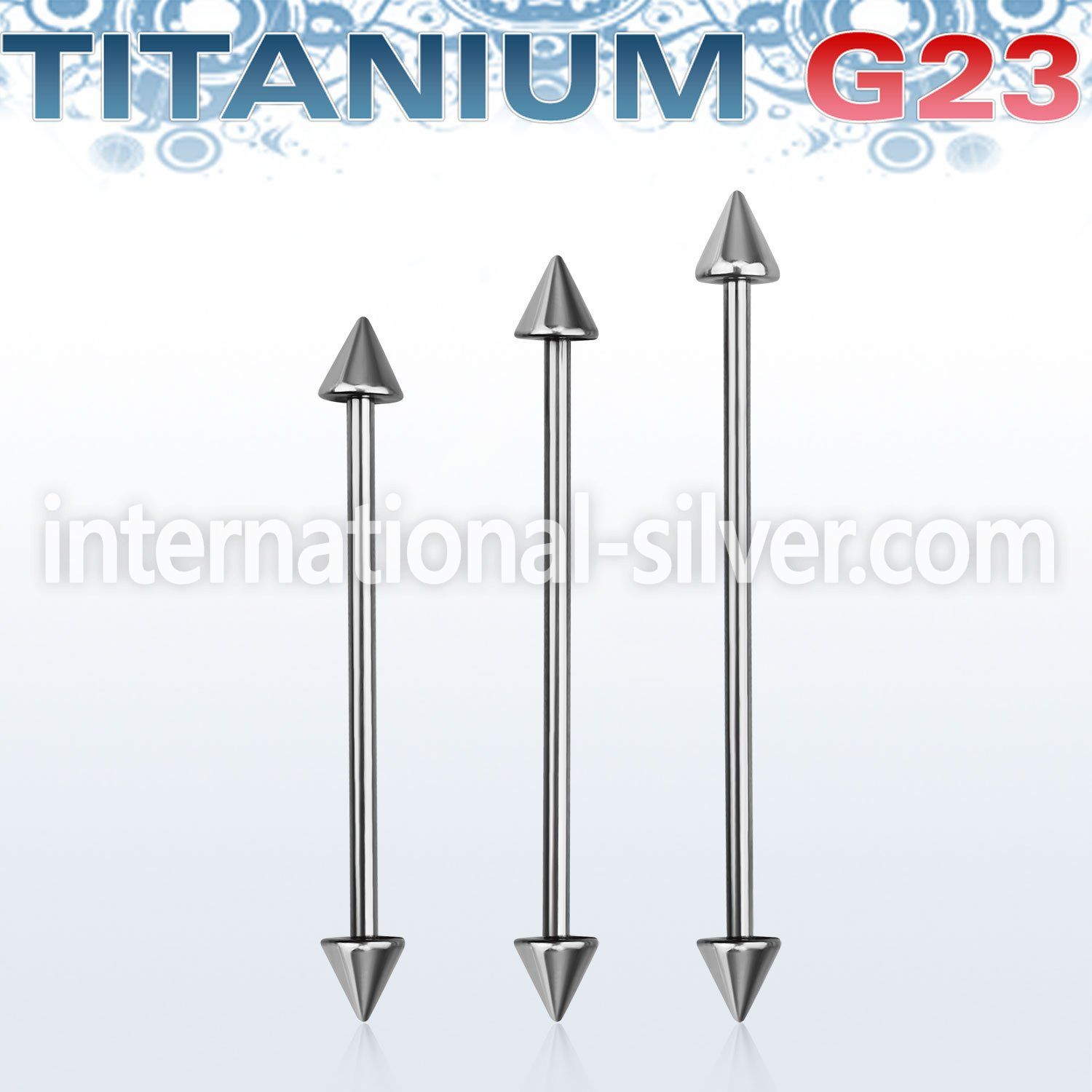 uindcn straight barbells titanium g23 implant grade 