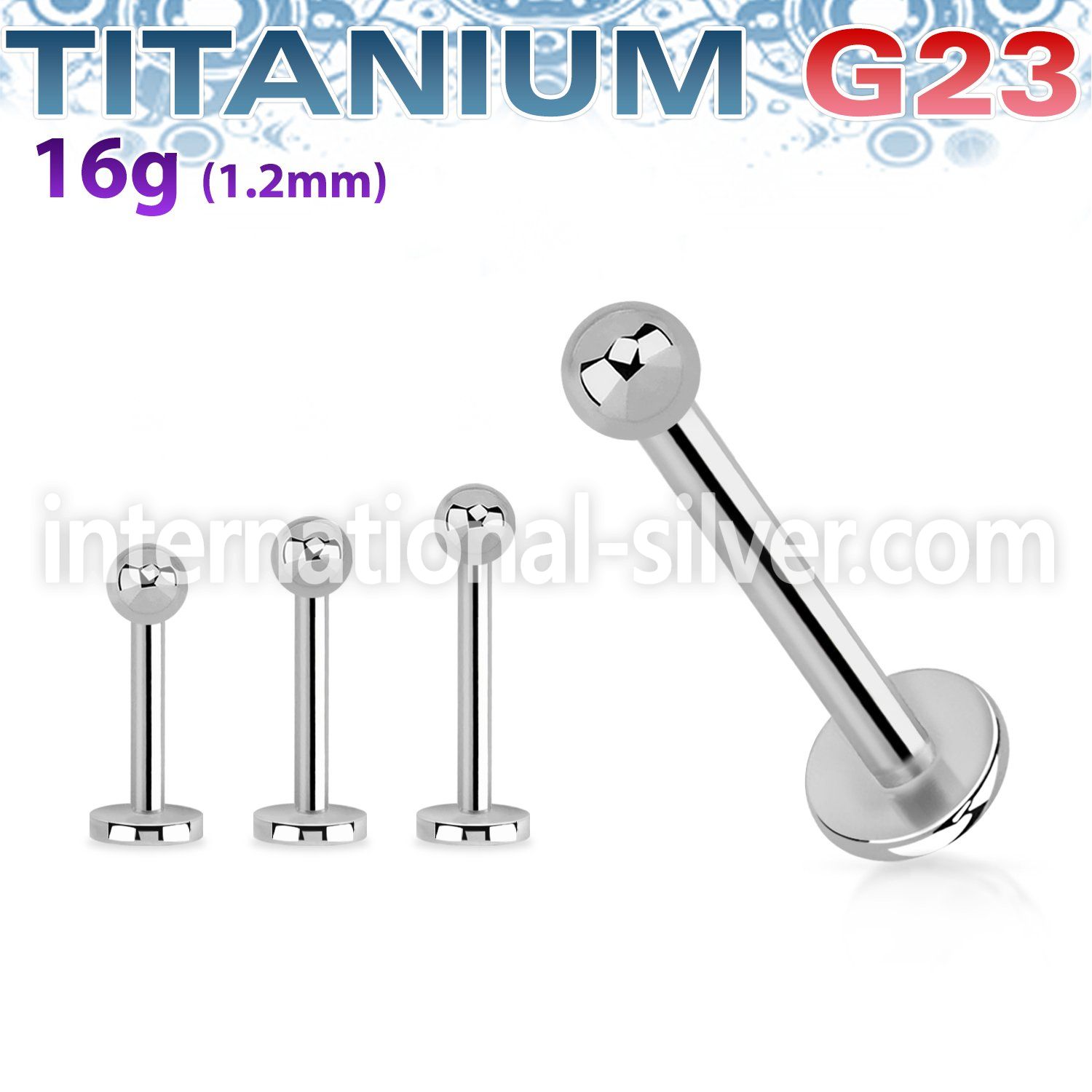 ulb25 labrets lip rings titanium g23 implant grade labrets chin