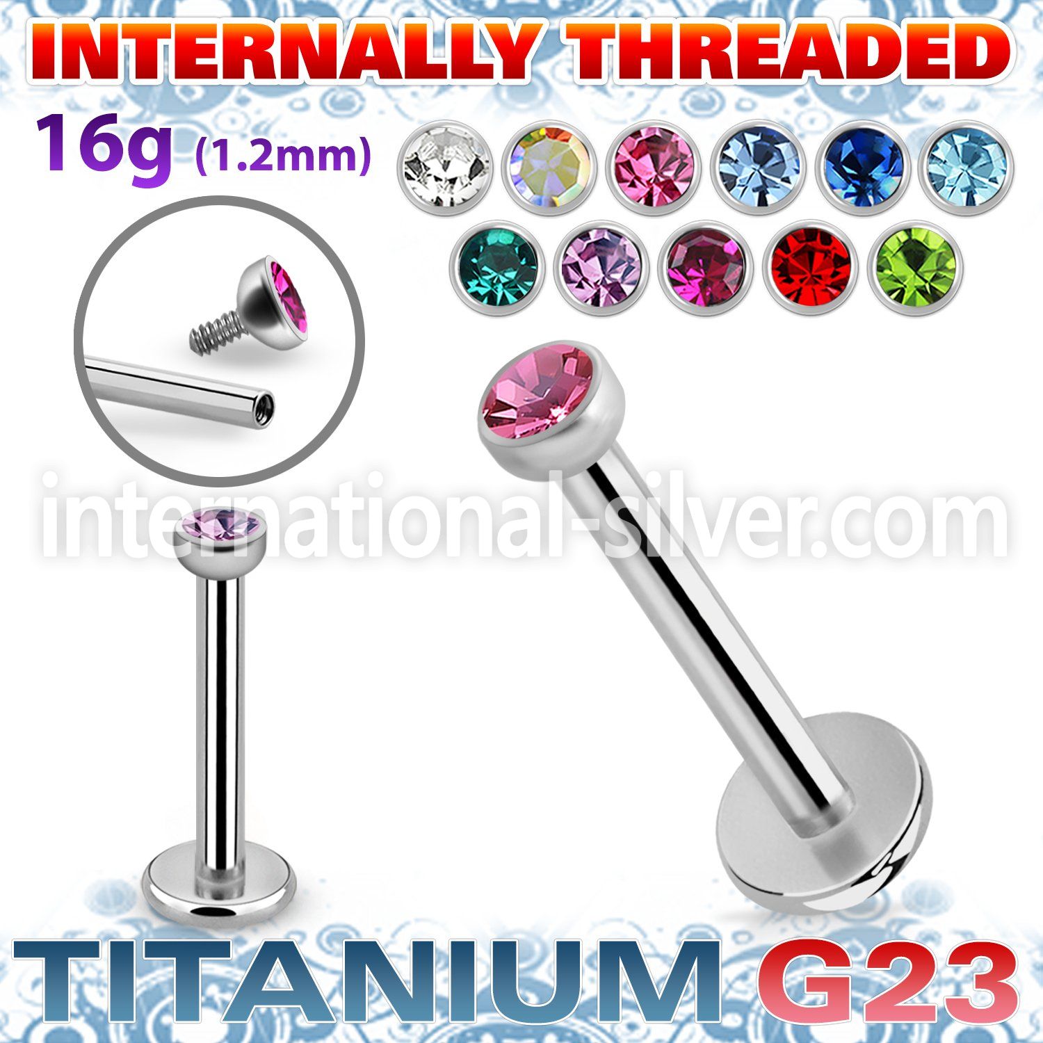 ulbics labrets lip rings titanium g23 implant grade labrets chin