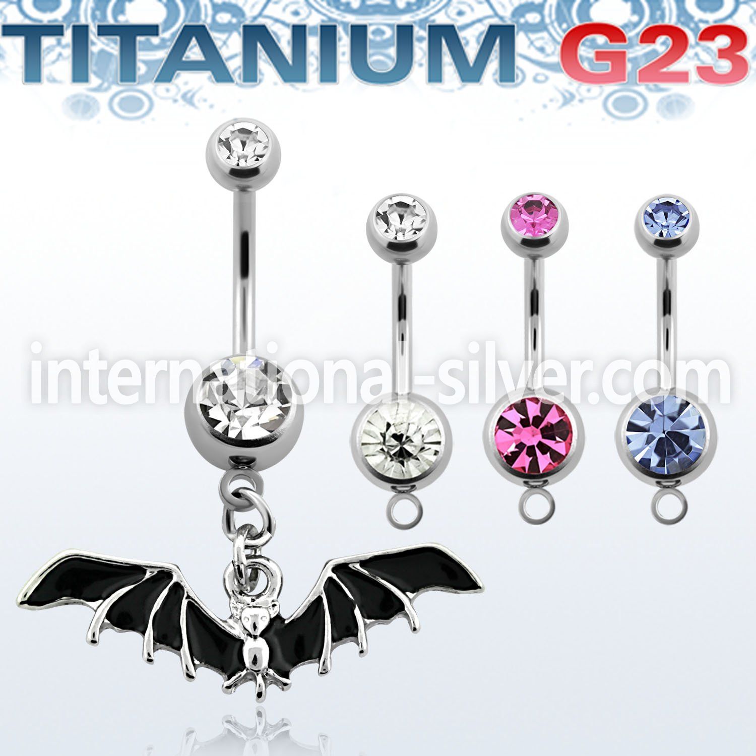 umcd569 belly rings titanium g23 implant grade belly button