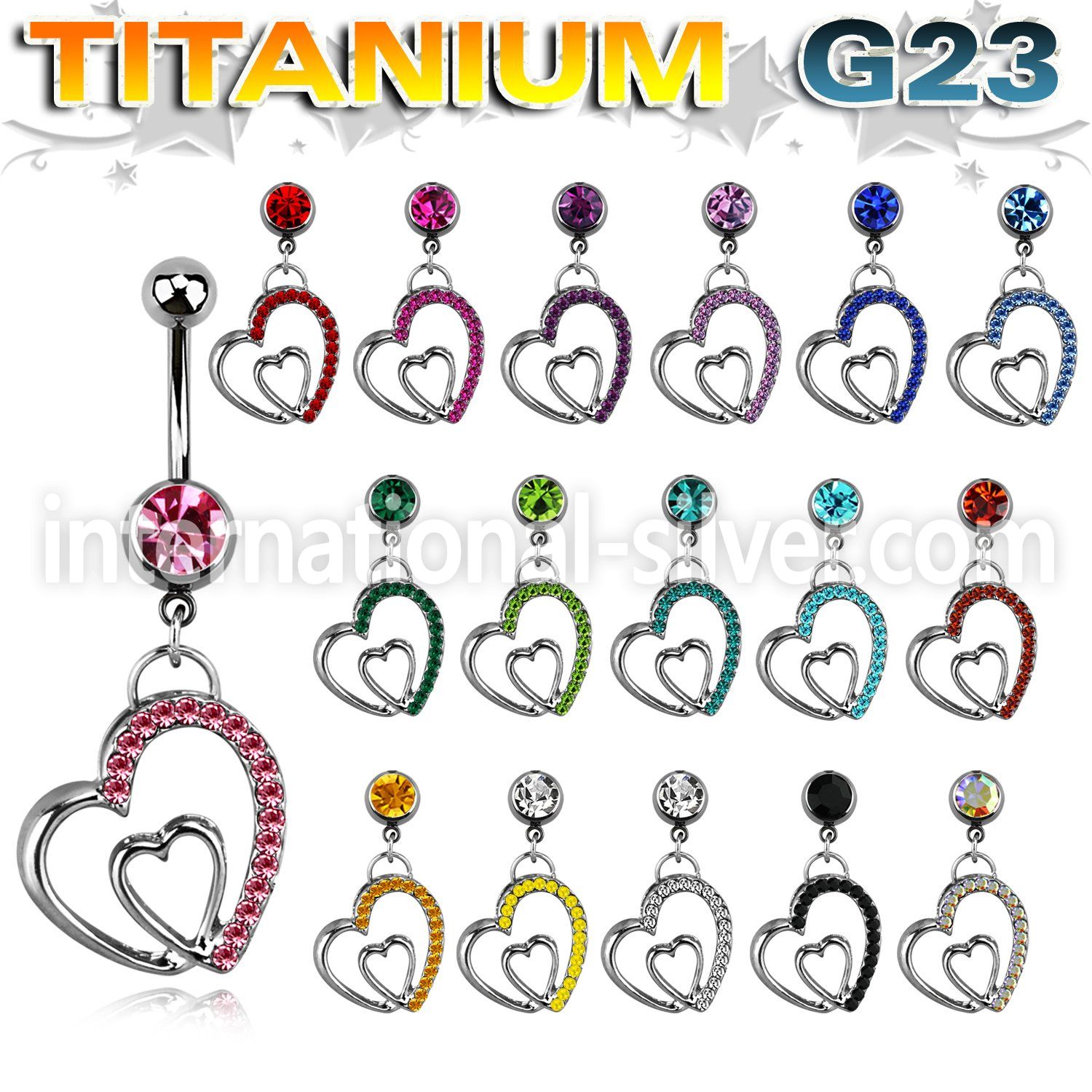 umcdhrc1 belly rings titanium g23 implant grade belly button
