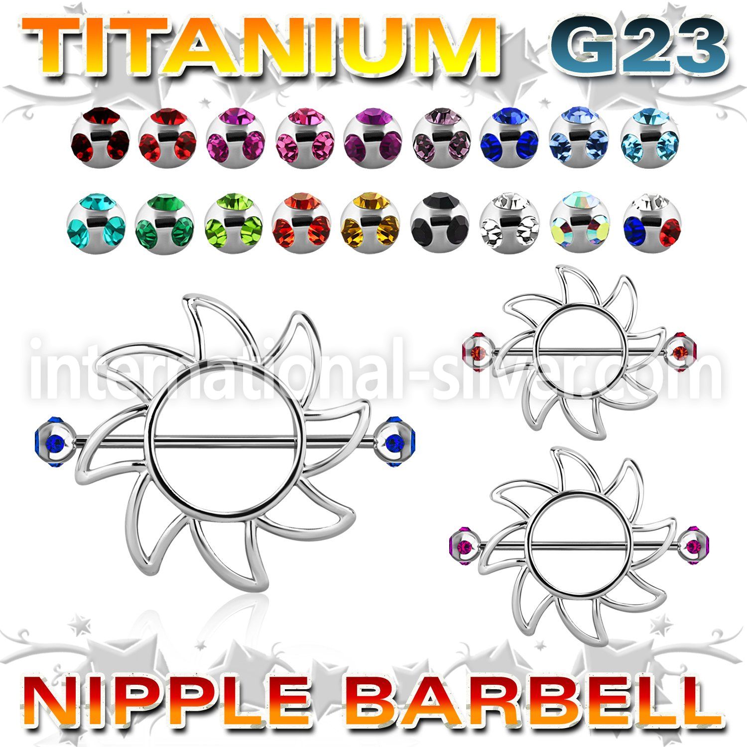umnp103 straight barbells titanium g23 implant grade nipple