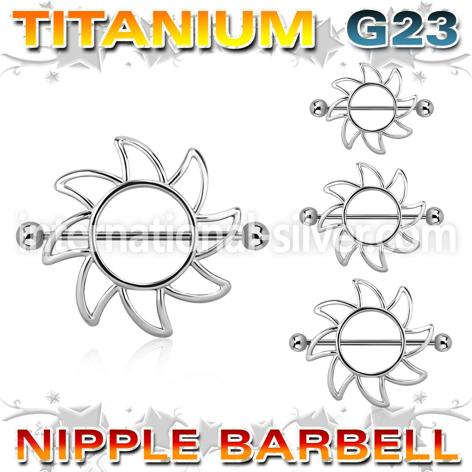 unp103 straight barbells titanium g23 implant grade nipple
