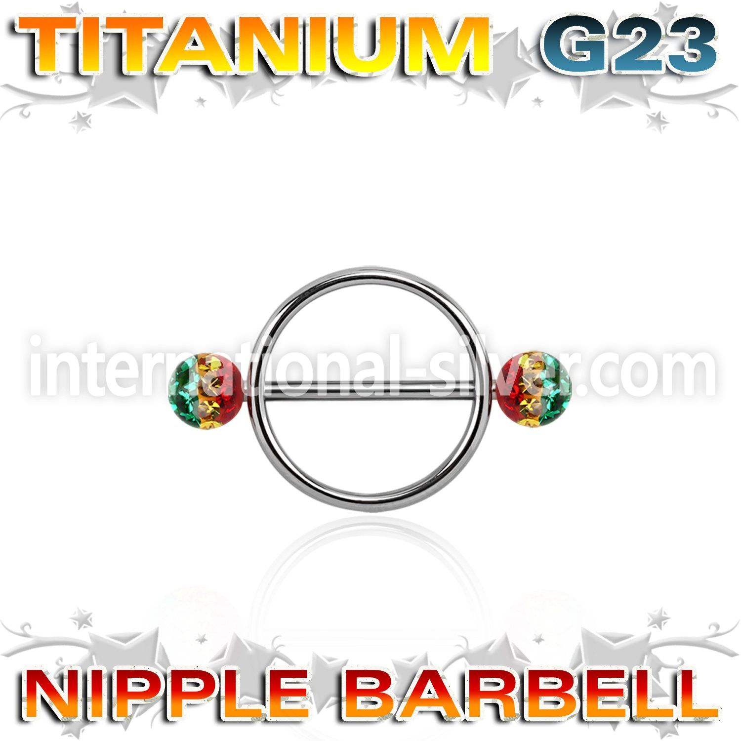 urfnpe5 straight barbells titanium g23 implant grade nipple