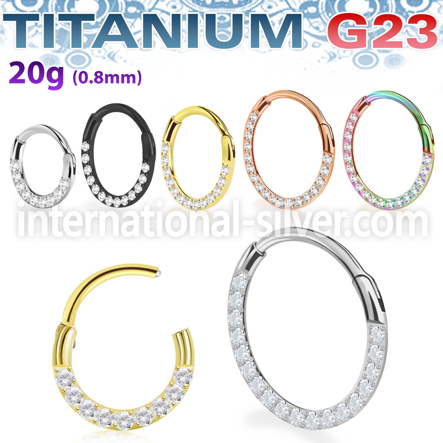 usgshss11 titanium hinged segment hoop side cnc cz