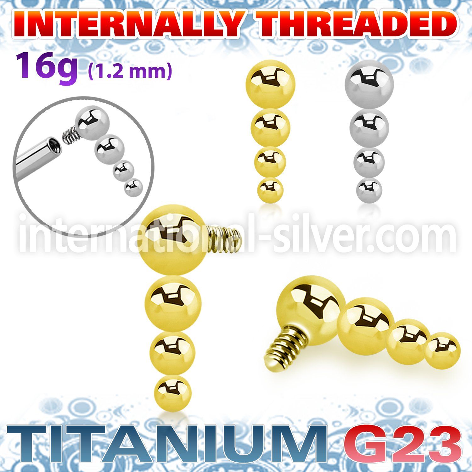 ush5in titanium four bead balls descending top