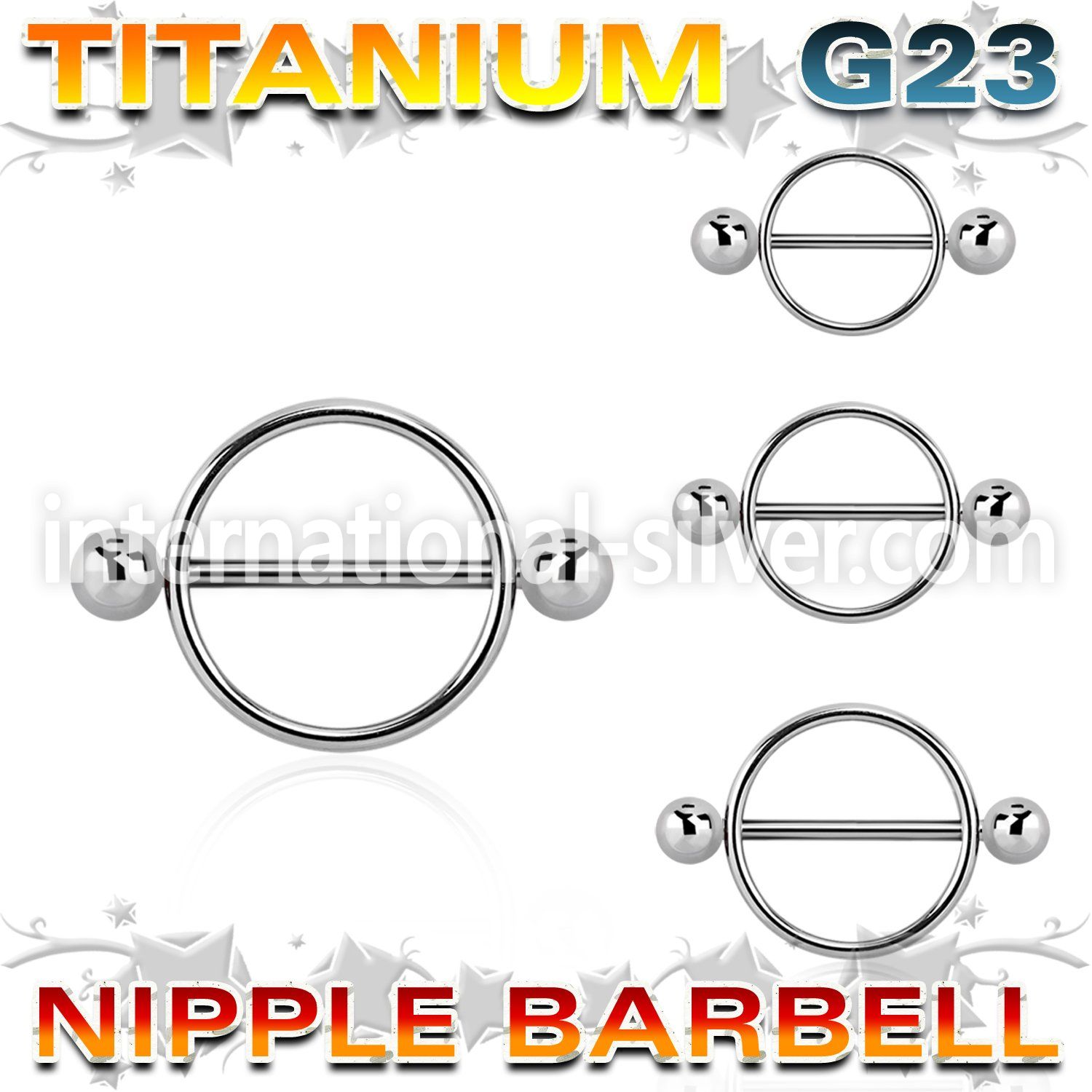 usnpe straight barbells titanium g23 implant grade nipple