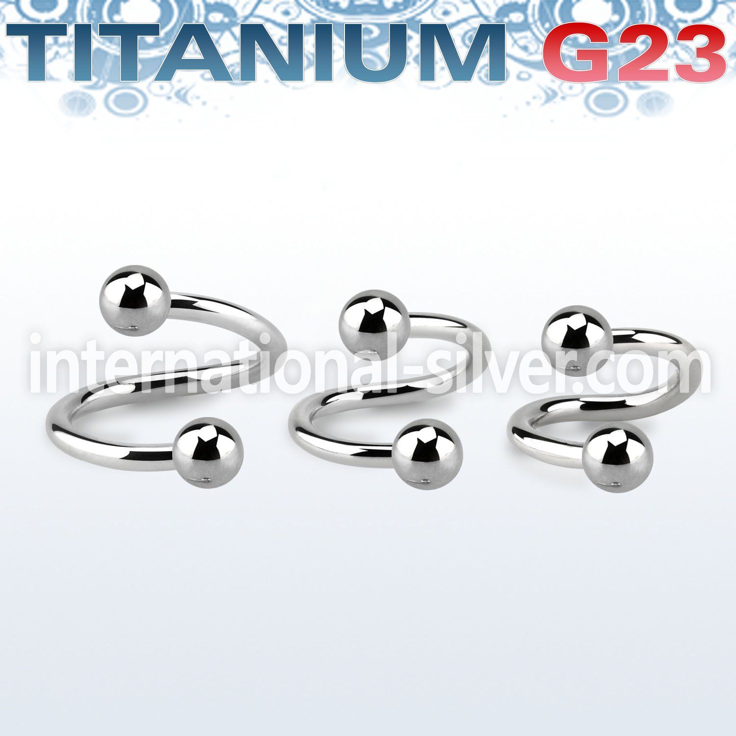 uspeb spirals twisters titanium g23 implant grade eyebrow