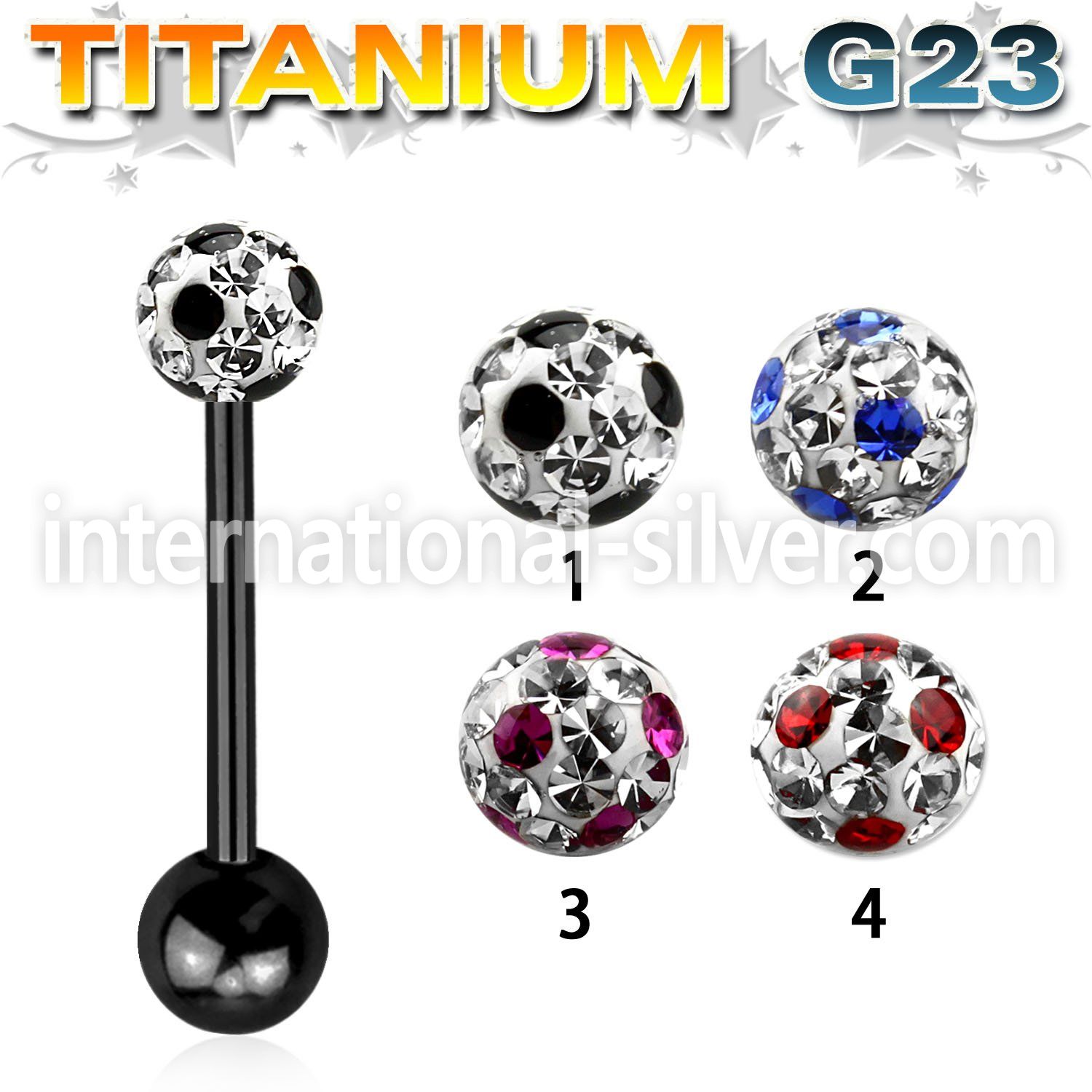 utbbfr5a straight barbells anodized titanium g23 implant grade tongue