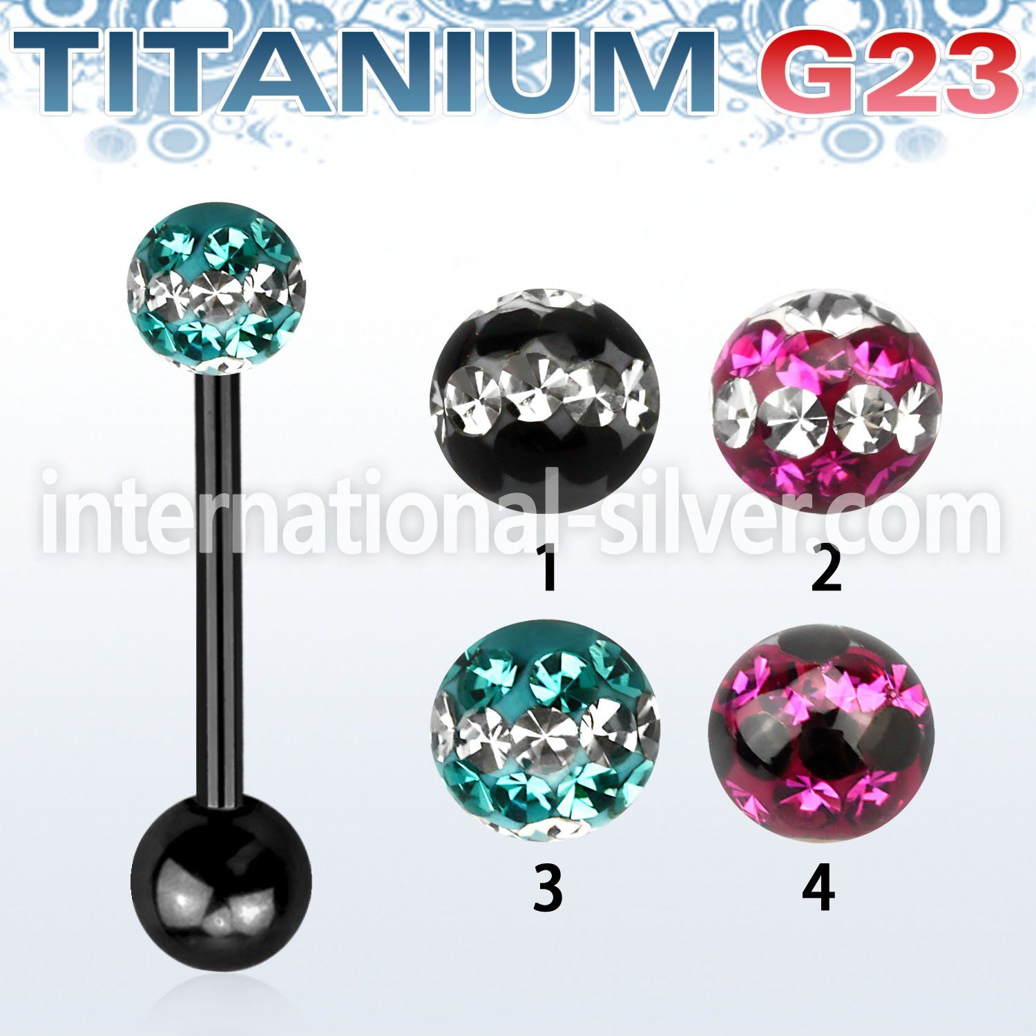 utbbfr5d straight barbells anodized titanium g23 implant grade tongue