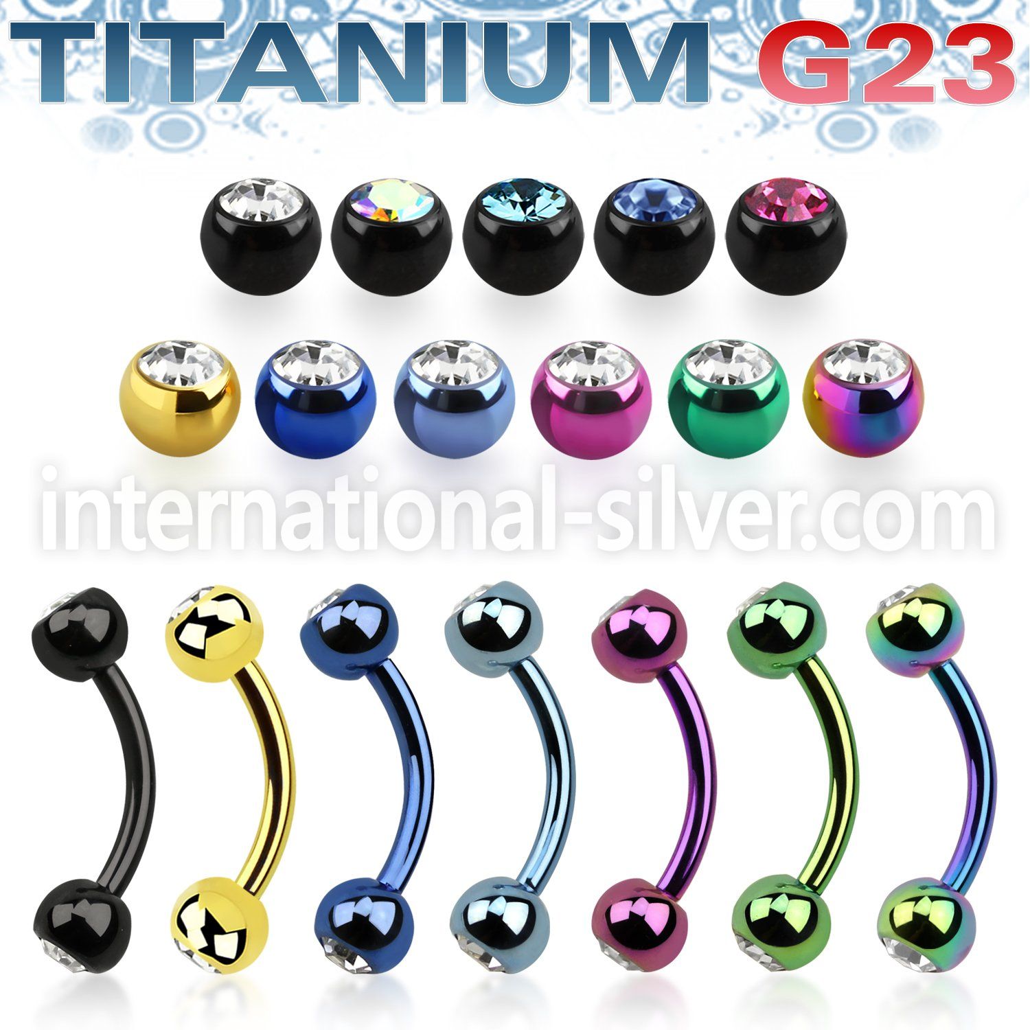 utbne2c4 micro curved barbells anodized titanium g23 implant grade eyebrow